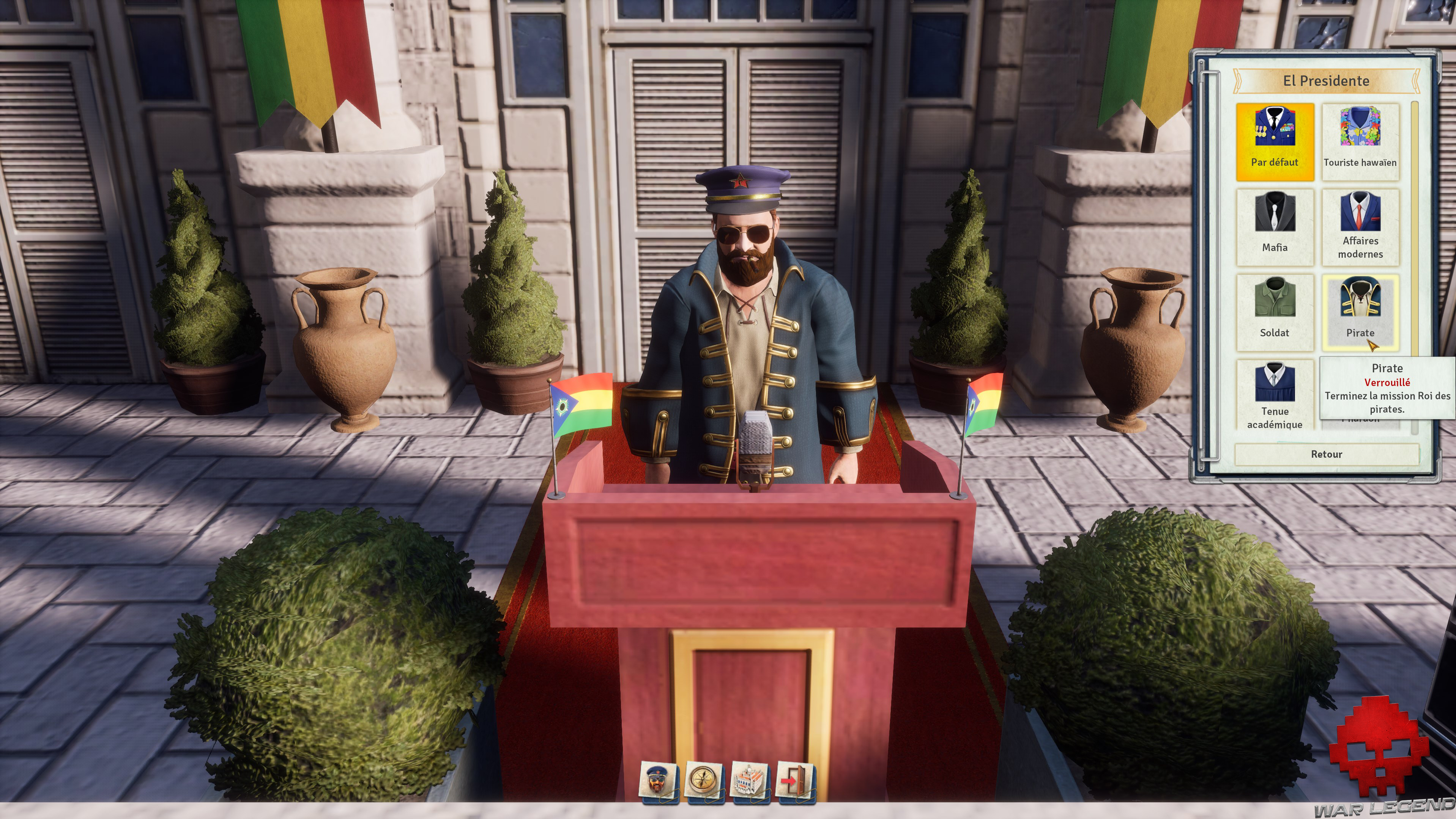 Test Tropico 6 customisation dictateur