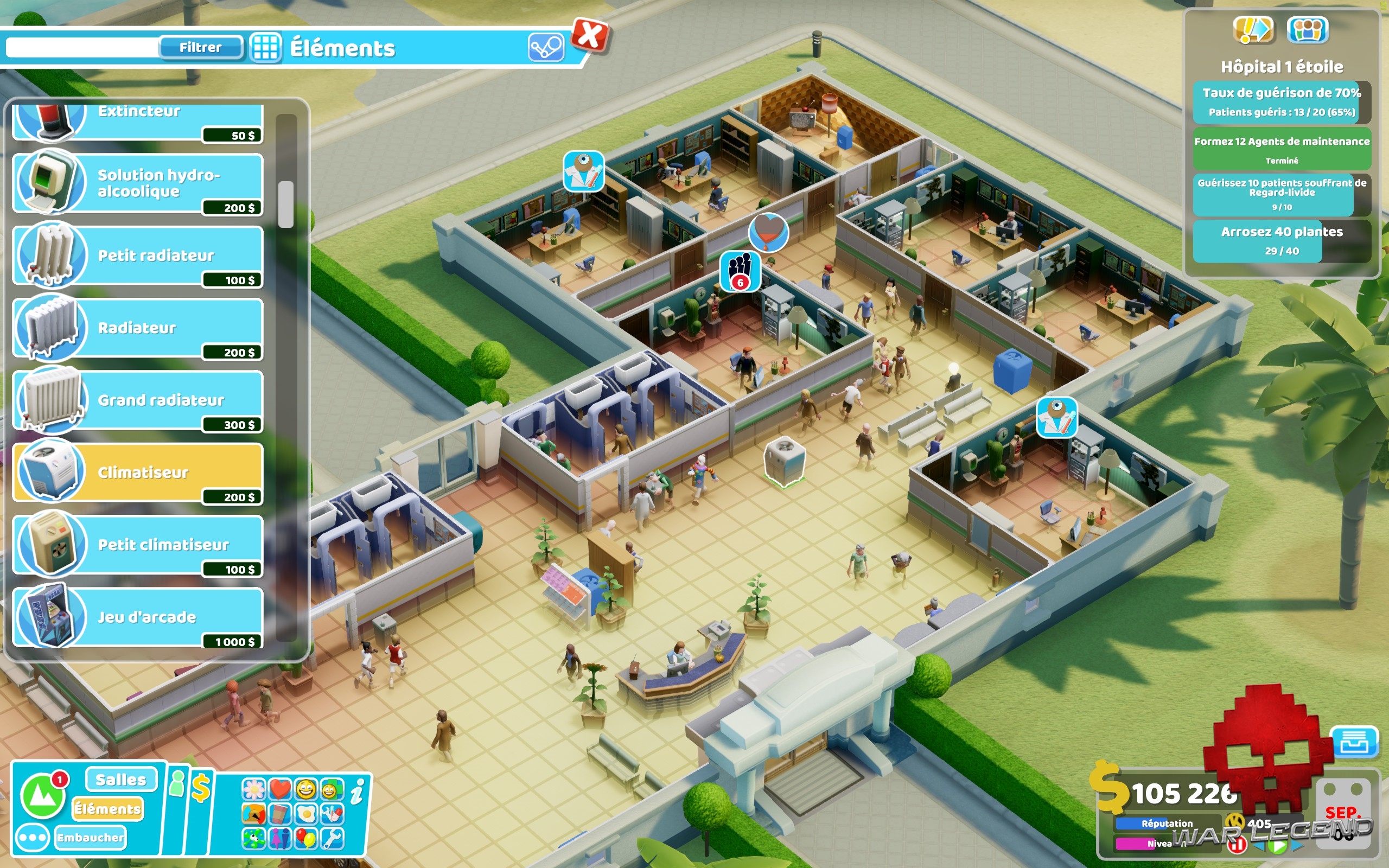 Test Two Point Hospital: Pebberley Island - Il fait chaud dans l'hôpital