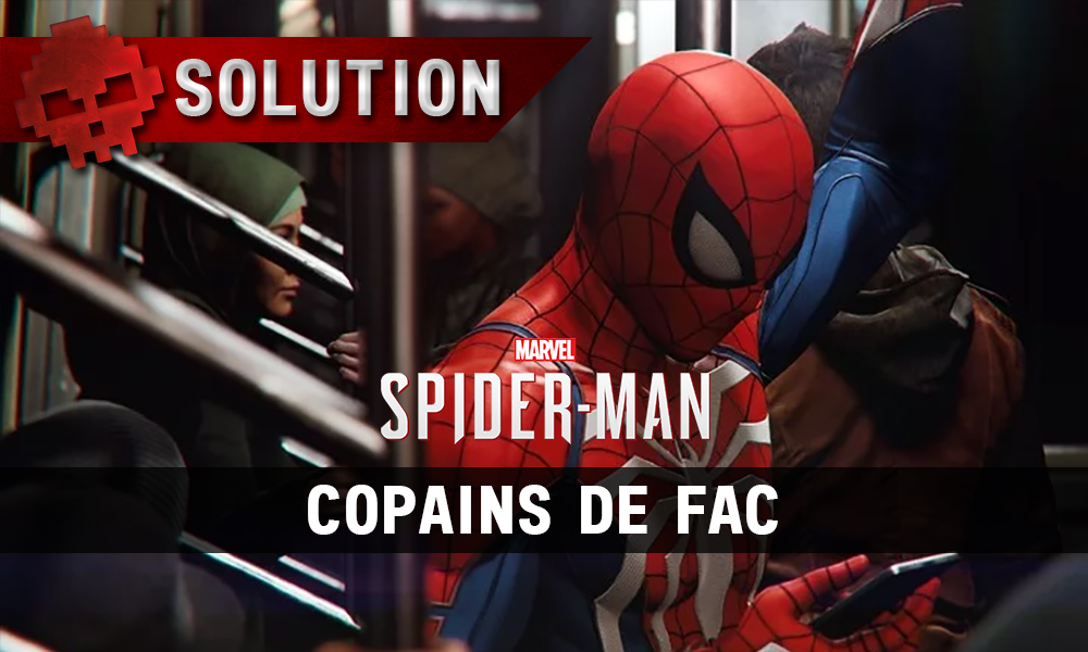 Vignettes solution spider-man copains de fac