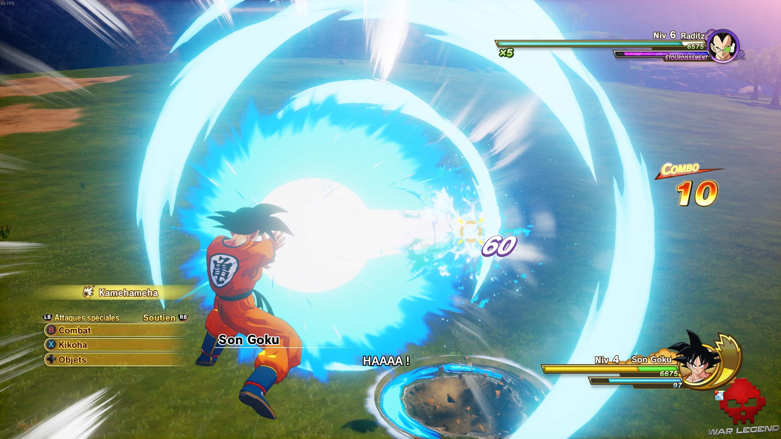 dbz kakarot combat kamehameha