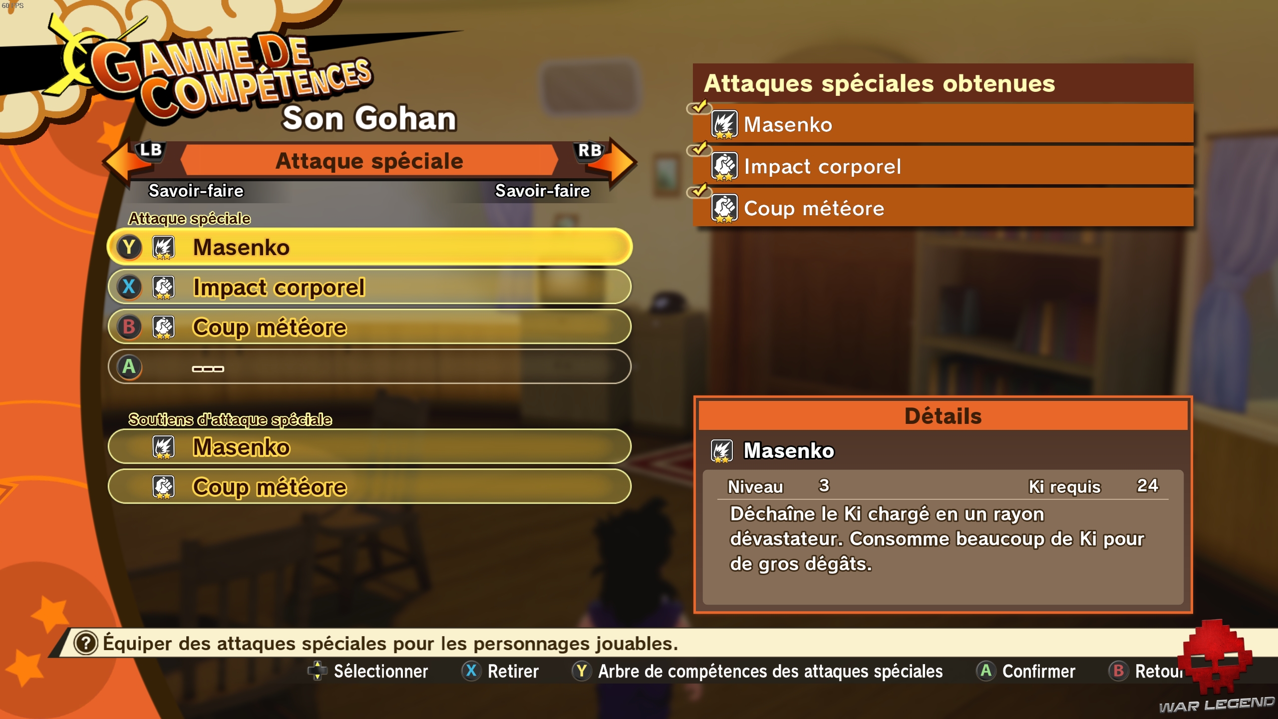 dbz kakarot techniques spéciales 