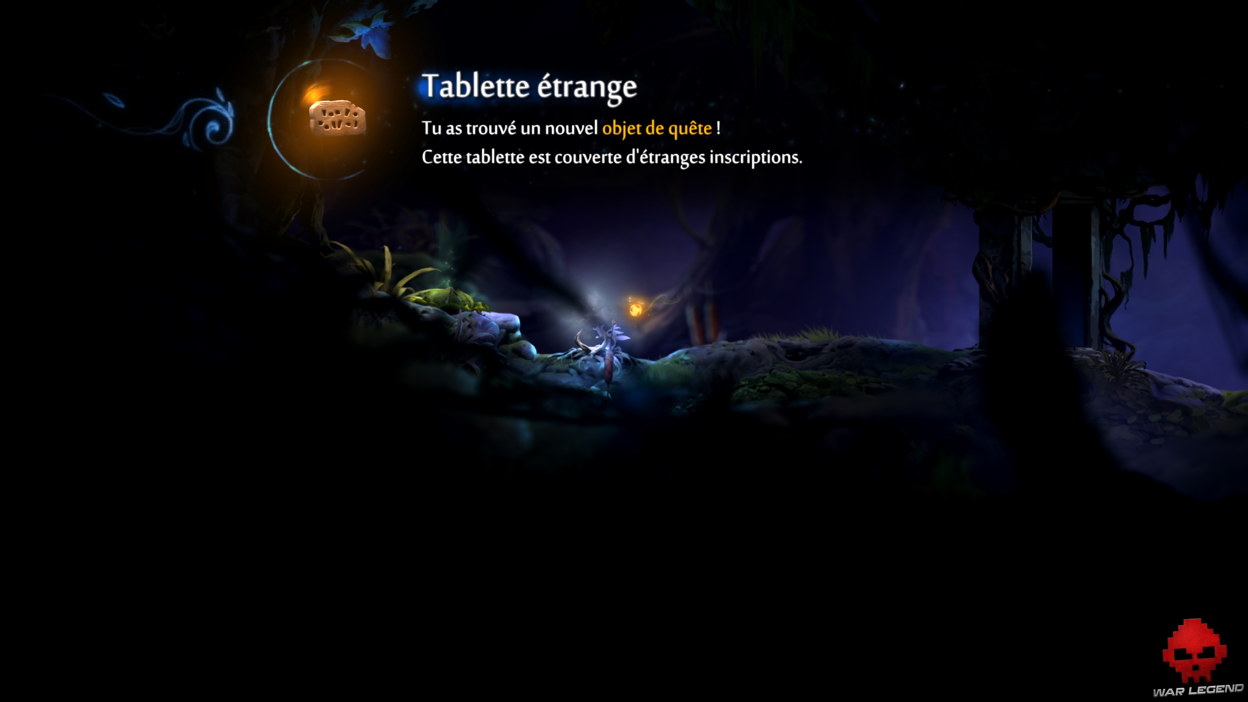 WL guide Ori and the will of the wisps tablette etrange
