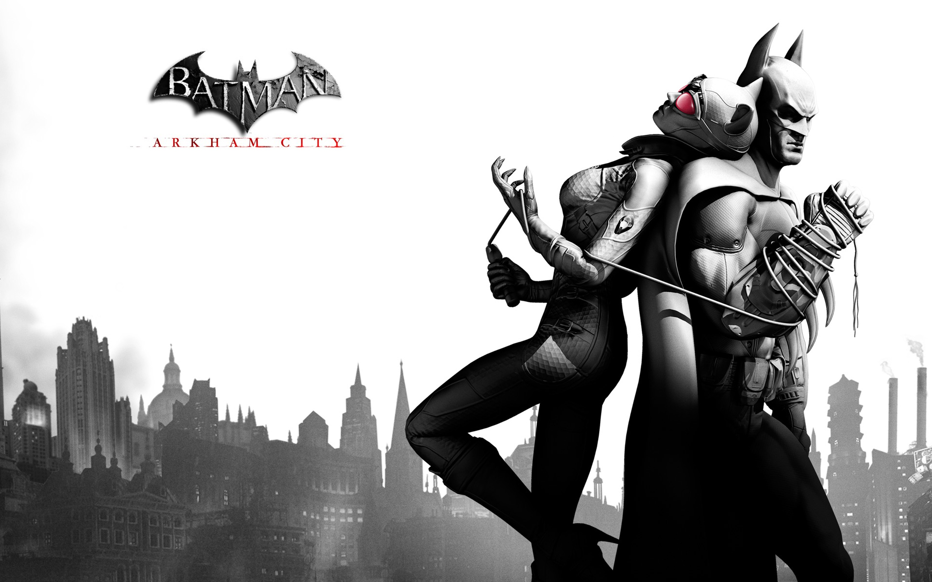 Batman arkham city cover catwoman & batman