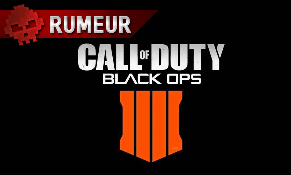 Logo call of Duty: Black Ops 4 sur fond noir