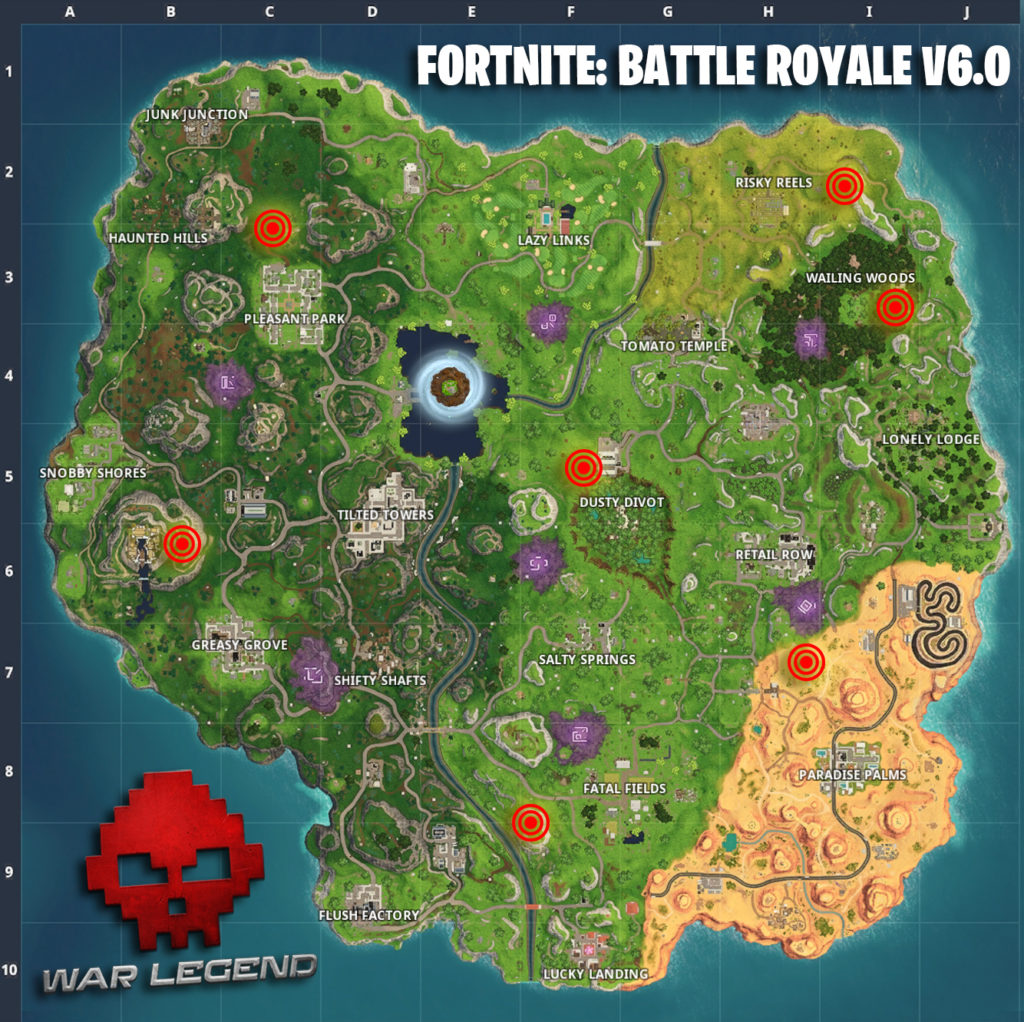 Guide Fortnite Saison 6 semaine 4 Les stands de tir