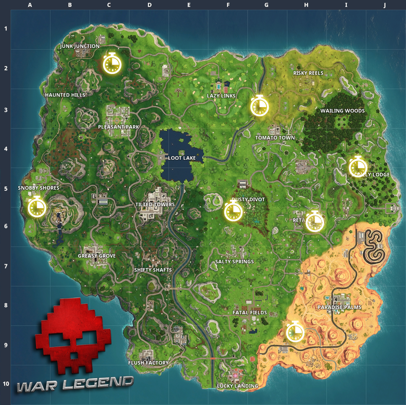 carte défis chronométrés