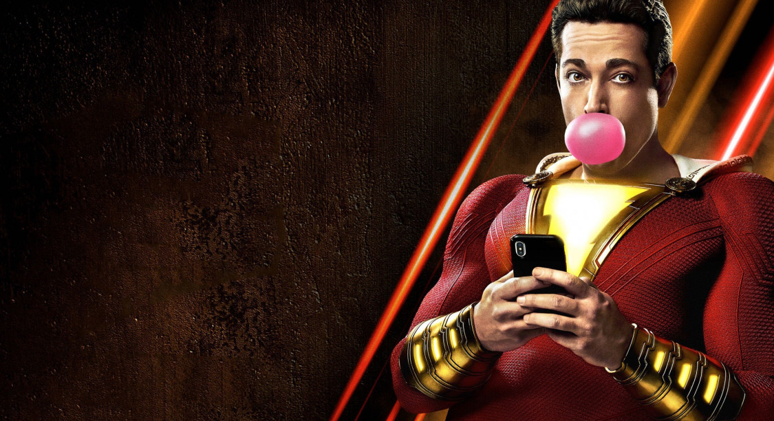 critique shazam - shazam fait une bull de chewing-gum