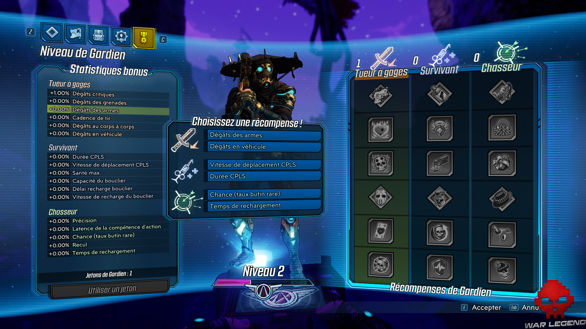 guide borderlands 3 rang de guardien