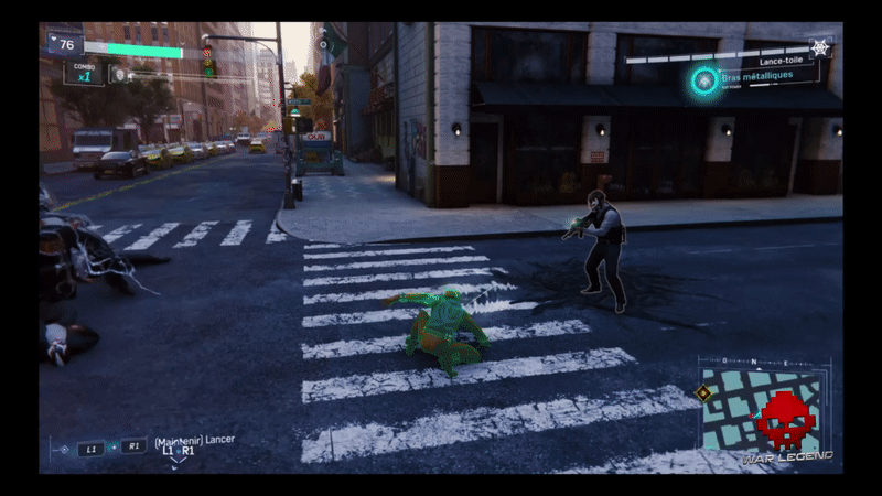 Spider-man entoiler en l'air