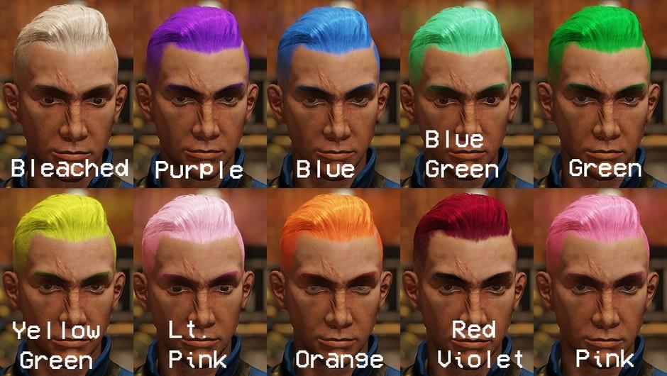screenshot d'un mod pour changer la couleur des cheveux dans Fallout 76