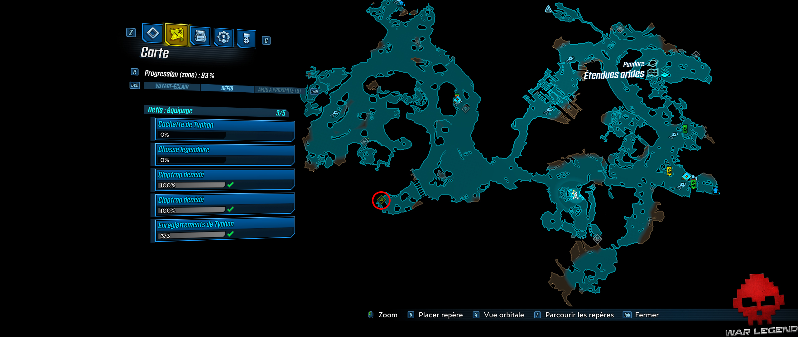 guide borderlands 3 emplacements cachettes de typhon 3