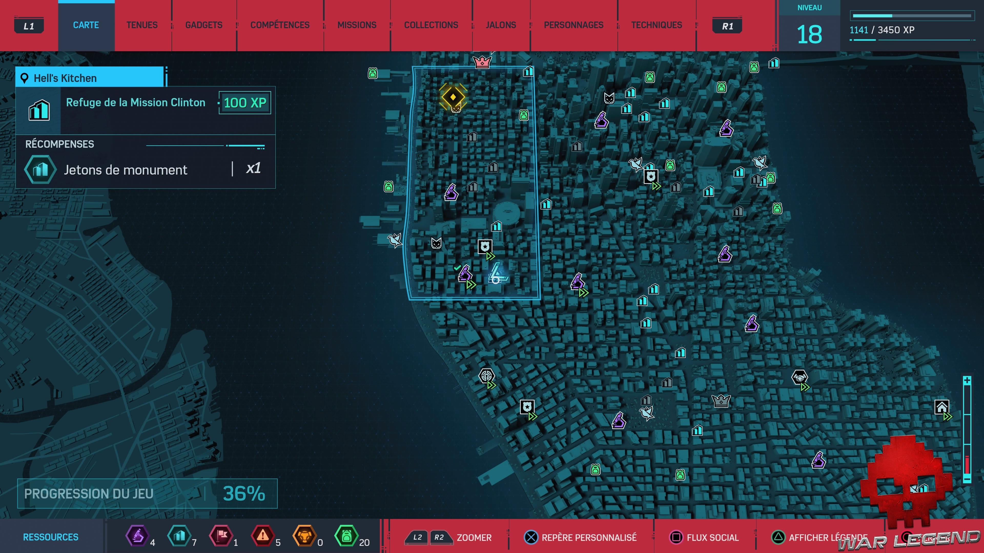 Spider-Man monuments Hell's Kitchen Refuge de la Mission Clinton carte 