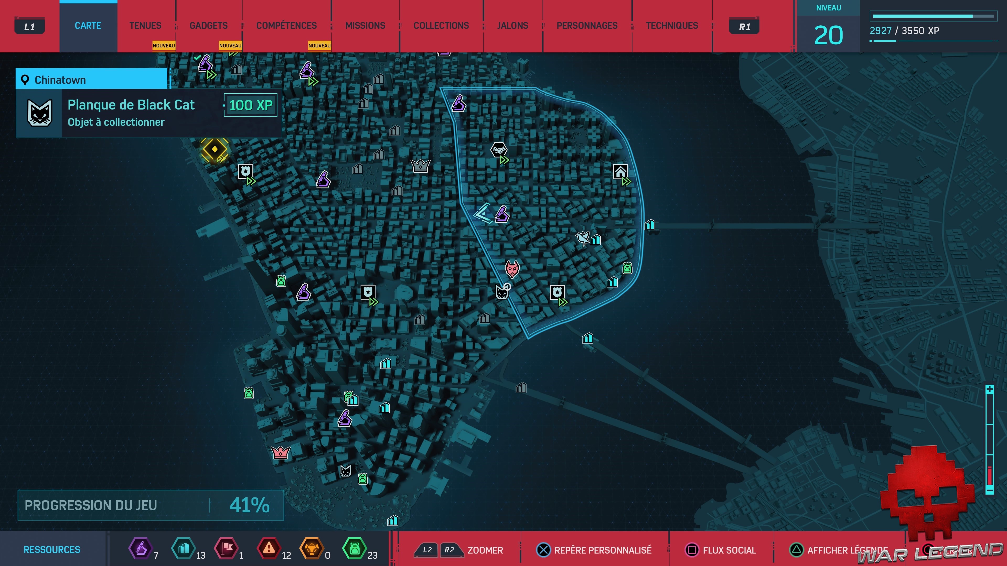 Spider-Man planques de black cat Chinatown carte