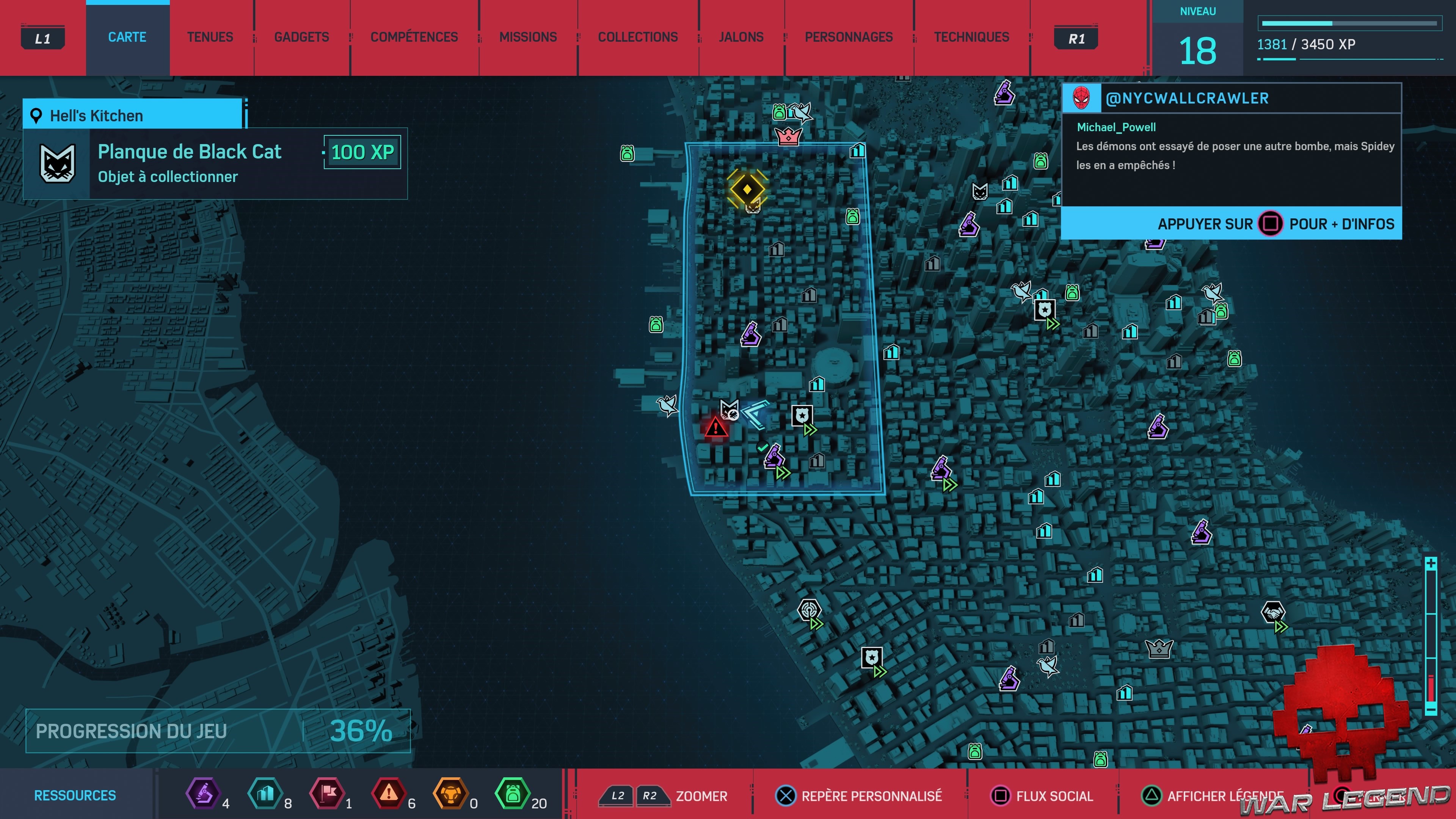 Spider-Man planques de black cat Hell's Kitchen carte 1