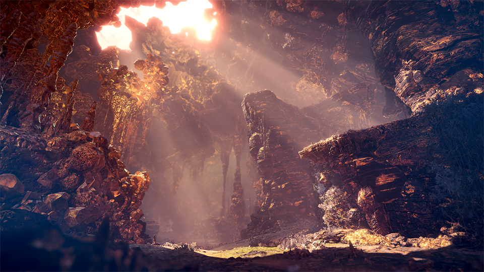 La caverne d'El Dorado, zone où l'on affronte Kulve Taroth