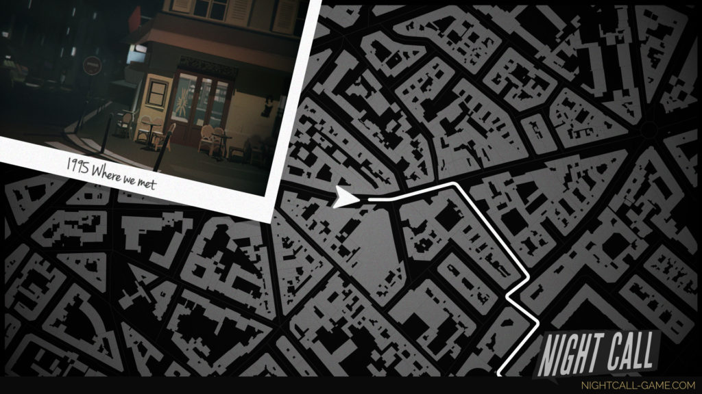 La carte de Night call respect la ville de Paris et le nom de ses rues