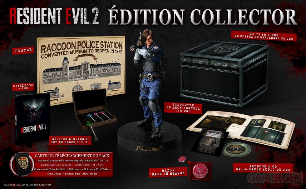 resident evil 2 remake contenu collector euro