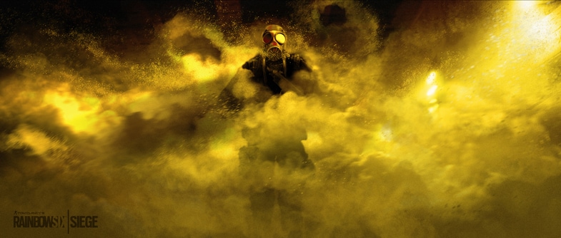 Smoke de Rainbow Six: Siege au milieu de son gaz toxique