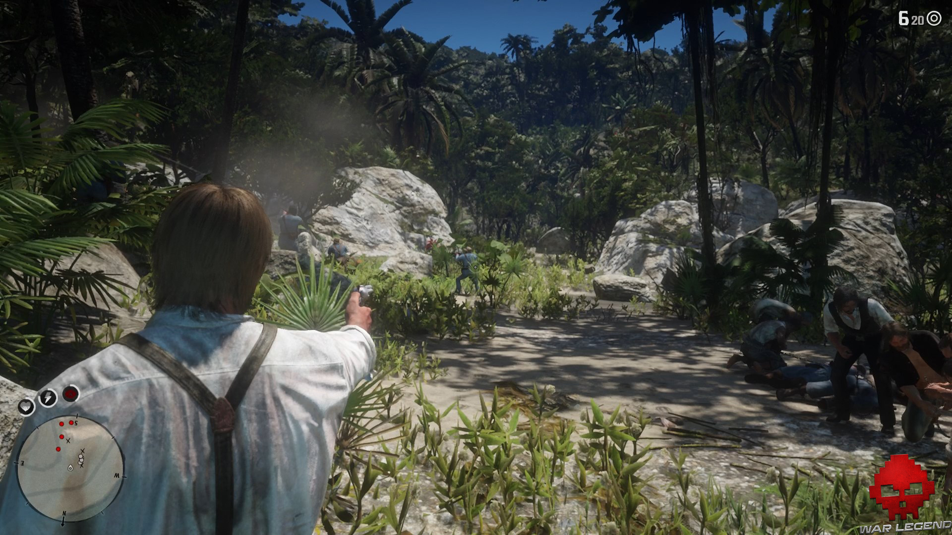 soluce red dead redemption 2 bienvenue dans le nouveau monde arthur tire sur des gardes