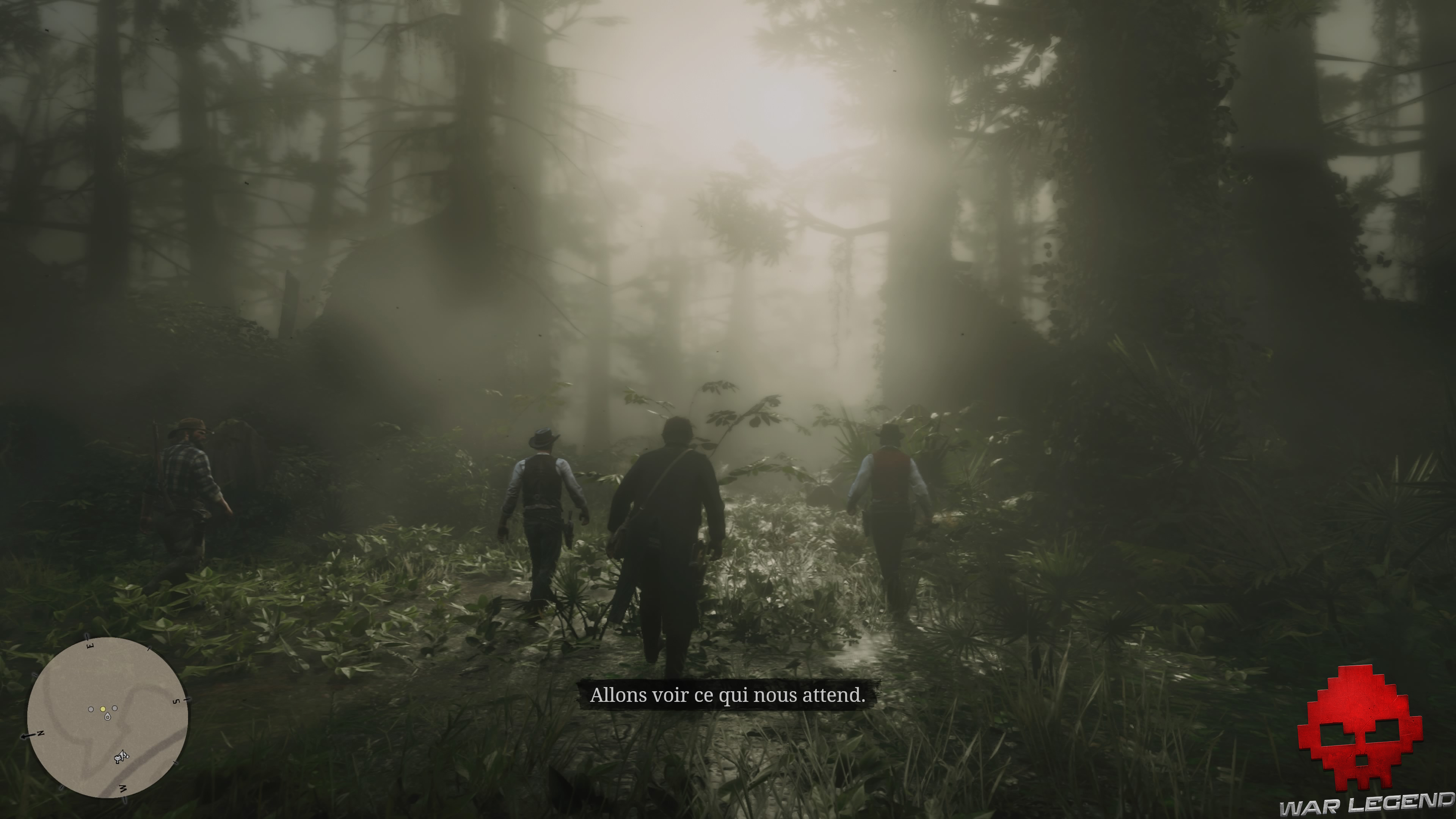 vignette soluce red dead redemption 2 distillation à l'américaine cow-boys dans la brume