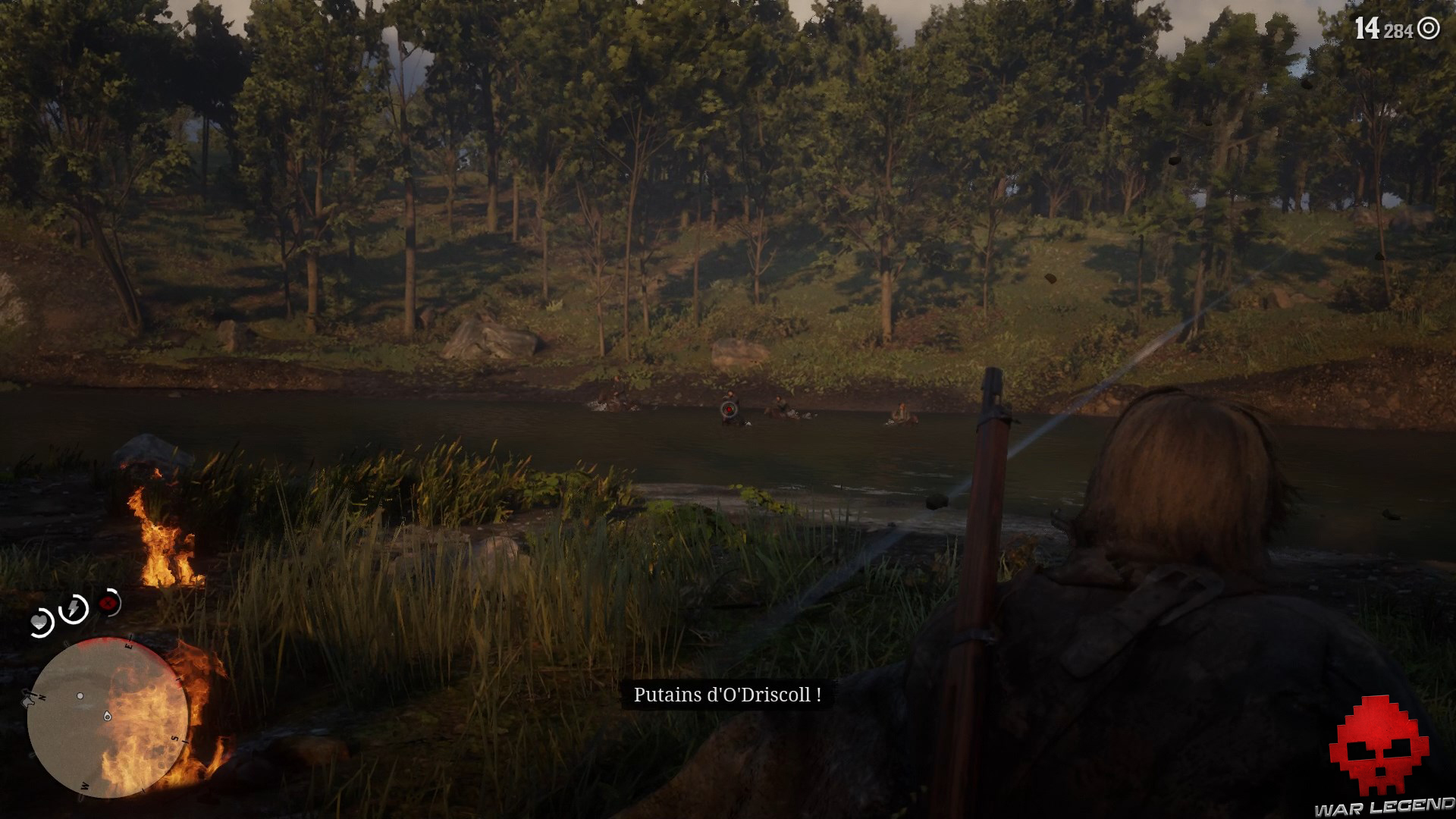 soluce red dead redemption 2 icare et compagnie cavaliers tentant de traverser une rivière