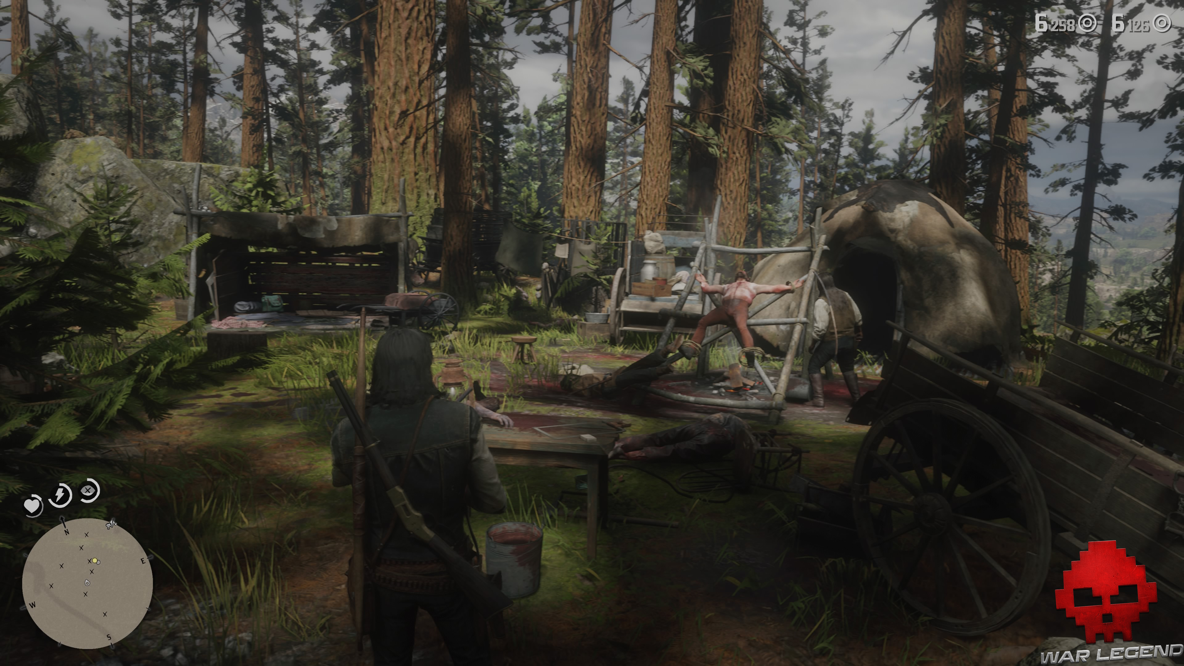 soluce red dead redemption 2 la cuite de l'oncle - l'oncle attaché au-dessus d'un feu