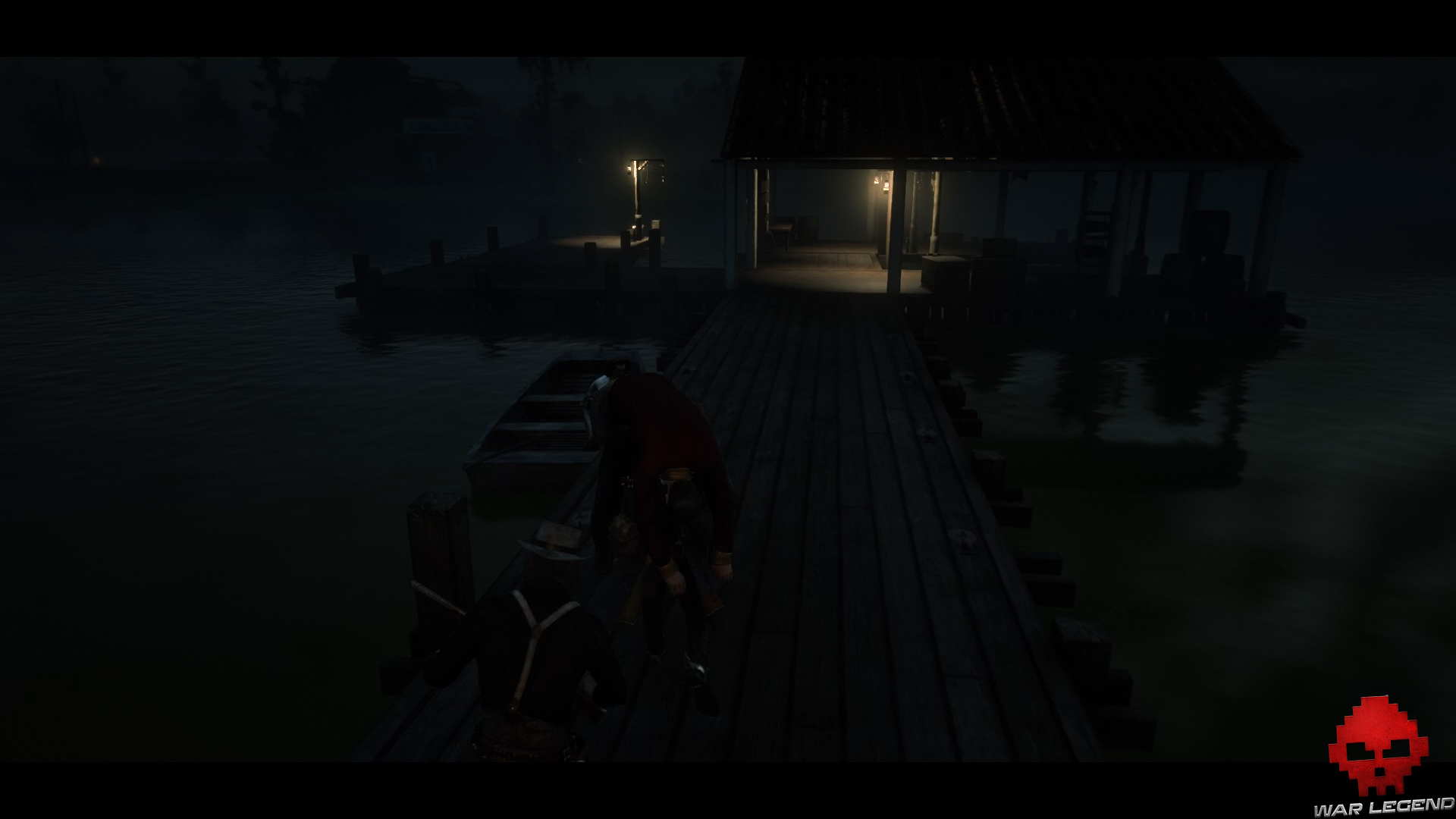 soluce red dead redemption 2 l'appétit vient en vengeant arthur transporte angelo vers un bateau à quai