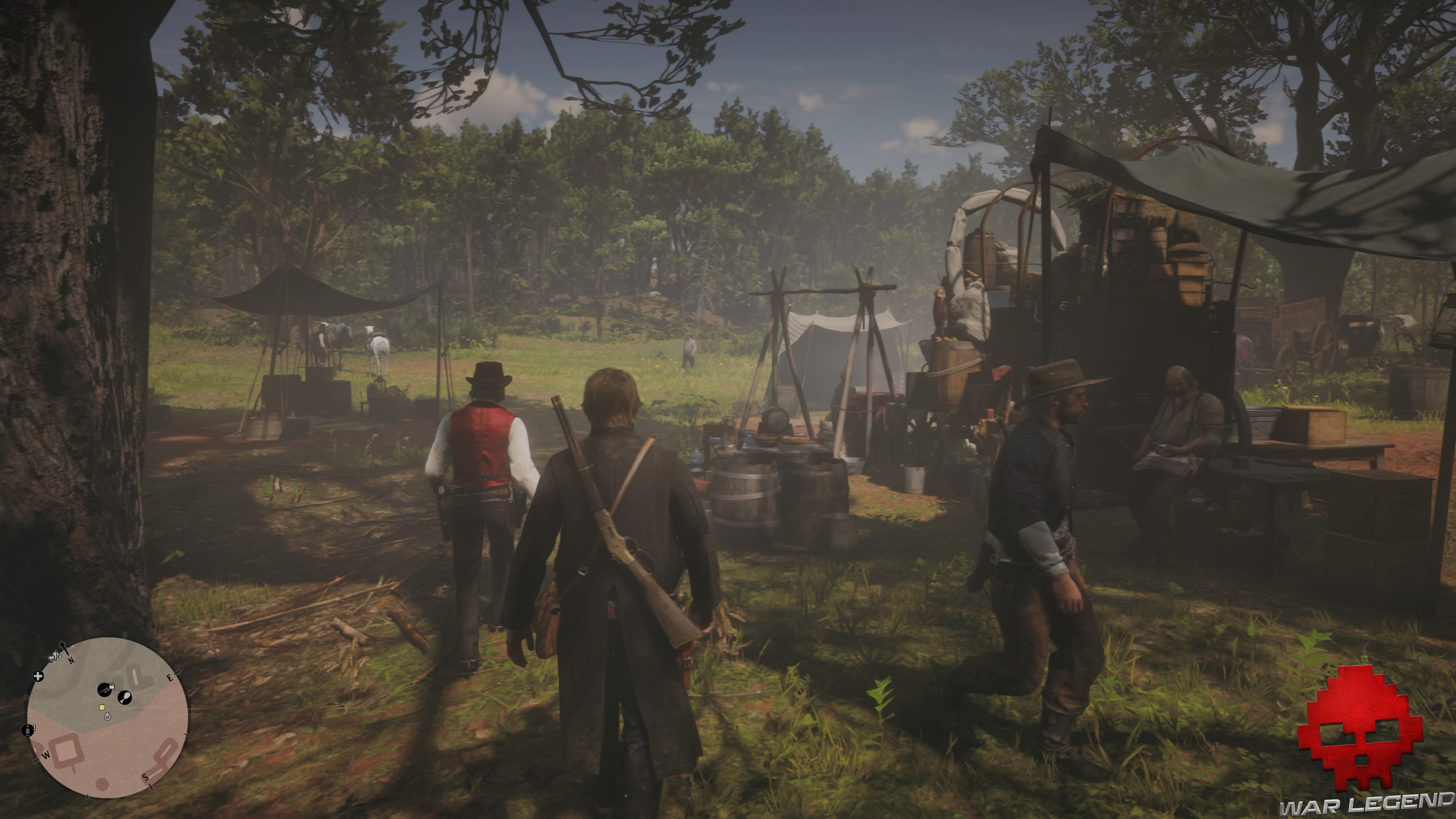  soluce red dead redemption 2 le sud nouveau arthur, hosea et dutch s'apprête à monter à cheval