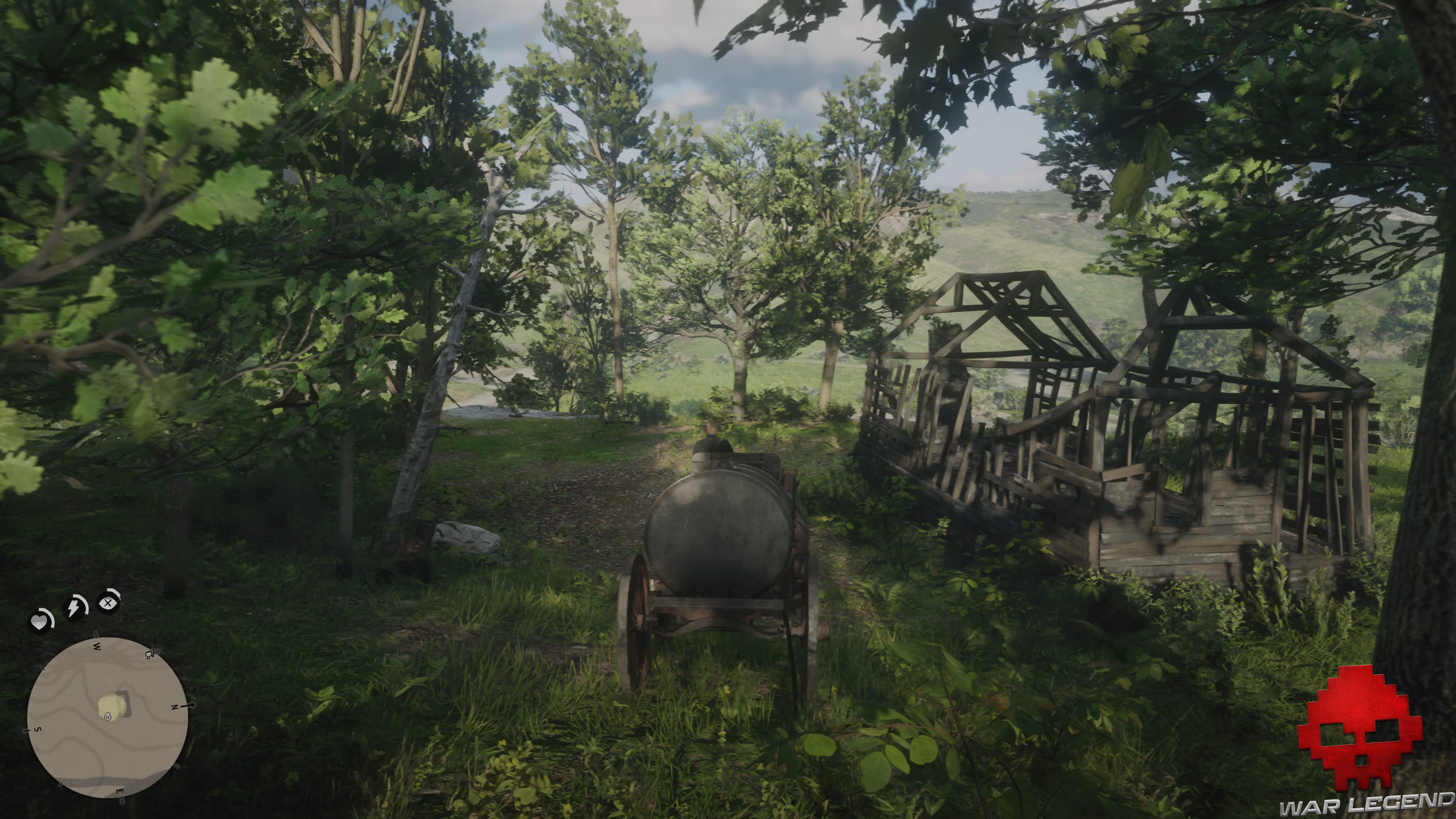 Vignette soluce red dead redemption 2 l'essence de la richesse chariot garé derrière mâsure