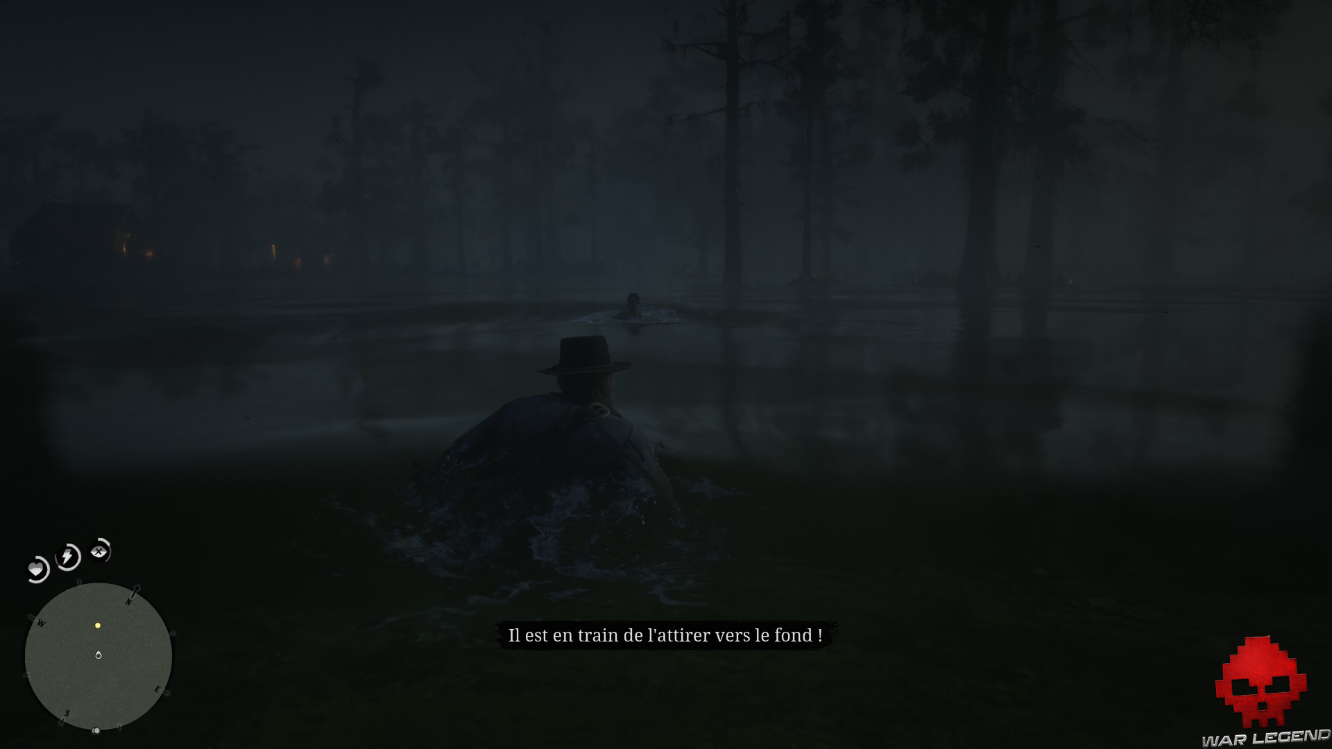 soluce red dead redemption 2 promenade dans le bayou Jules attiré dans l'eau
