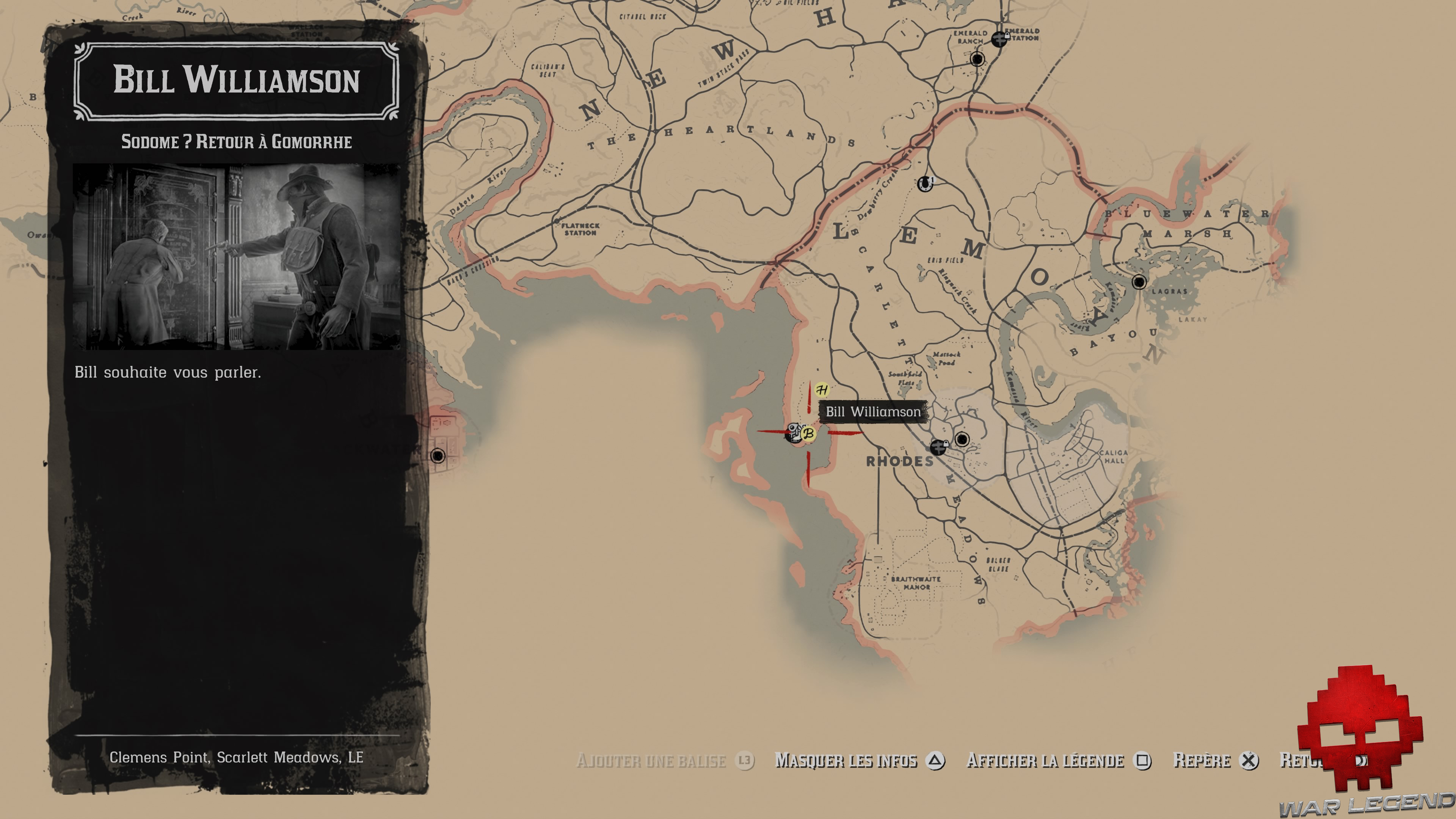 Vignettes soluce red dead redemption 2 sodome retour à gomorrhe carte