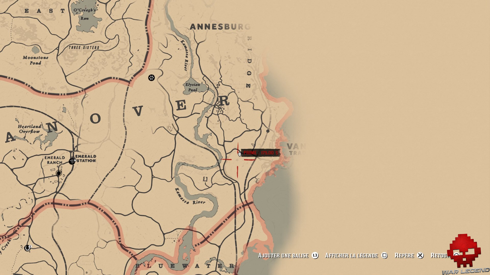 soluce red dead redemption 2 trésor de la piste empoisonnée carte new hanover