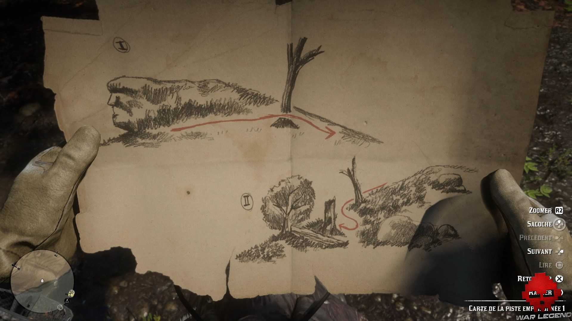 soluce red dead redemption 2 trésor de la piste empoisonnée carte au trésor de la piste empoisonnée n°1