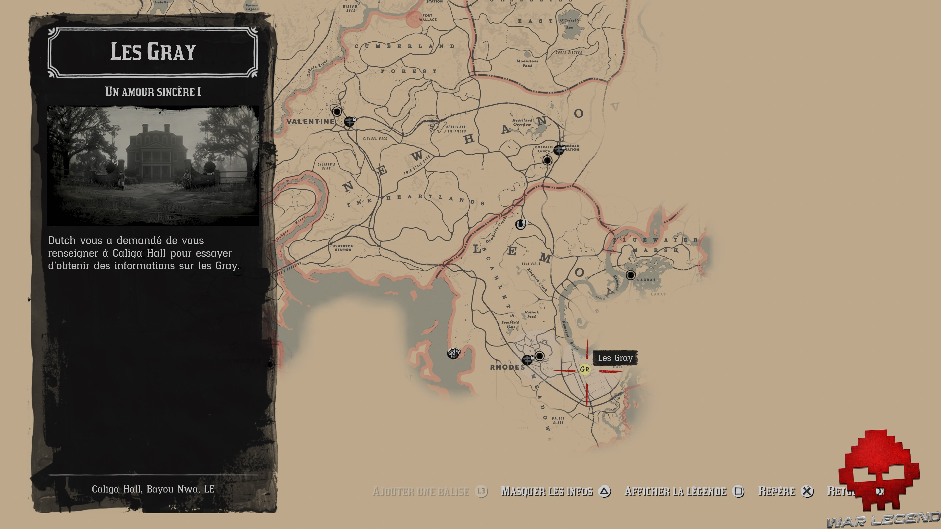 soluce red dead redemption 2 un amour sincère carte les gray