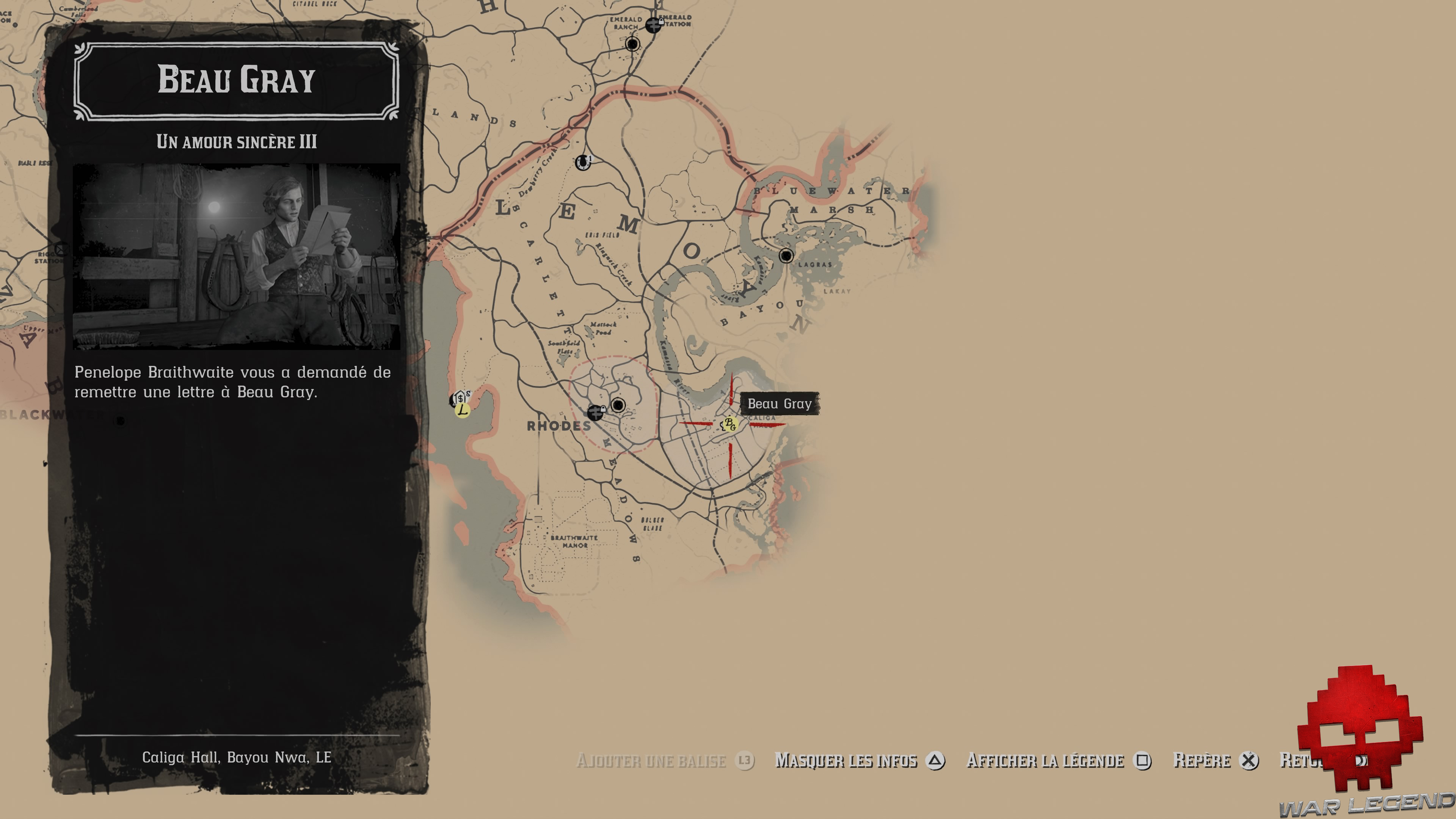 soluce red dead redemption 2 un amour sincère carte beau gray