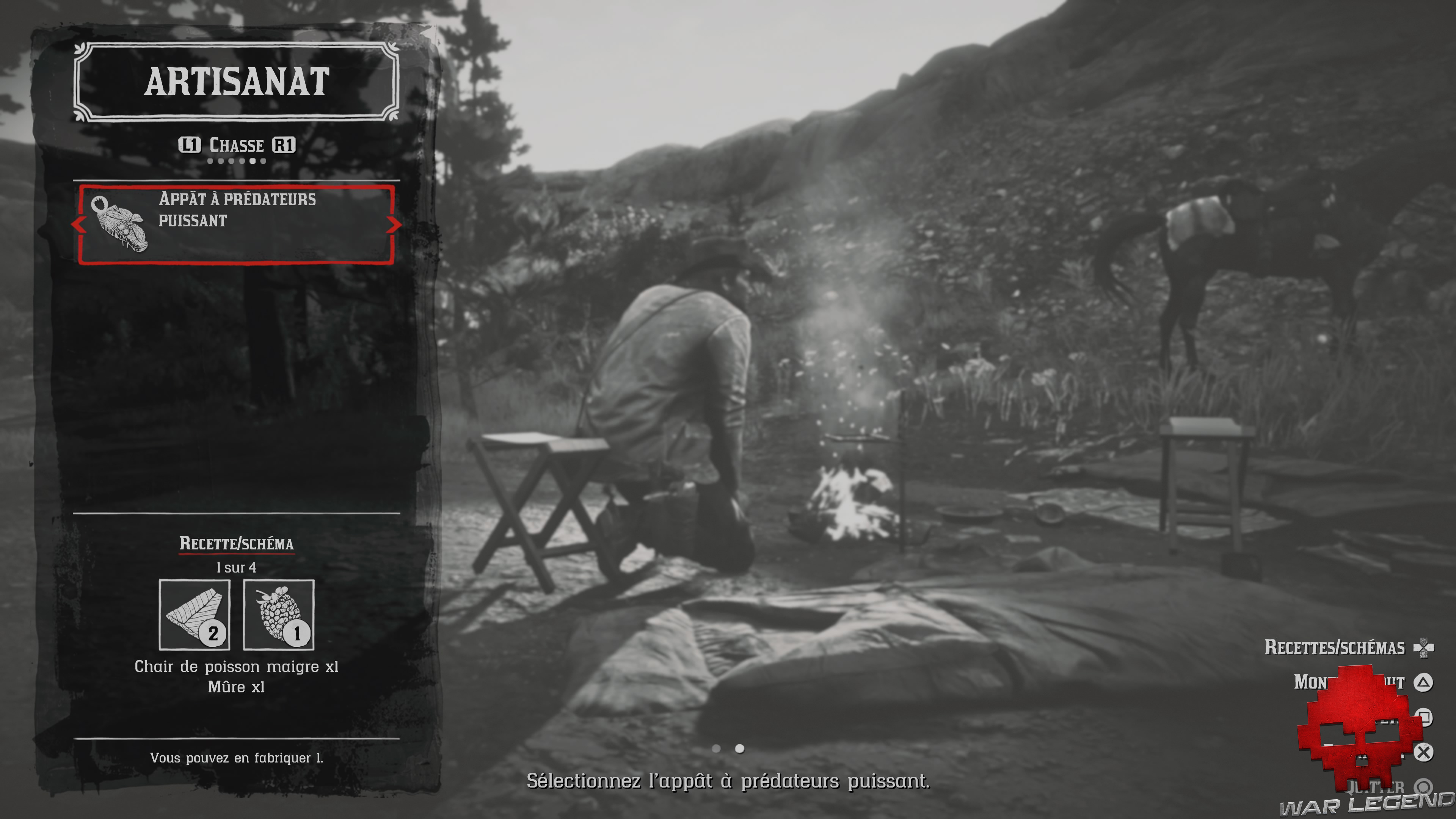 soluce red dead redemption 2 une blessure d'amour-propre fabrication appât
