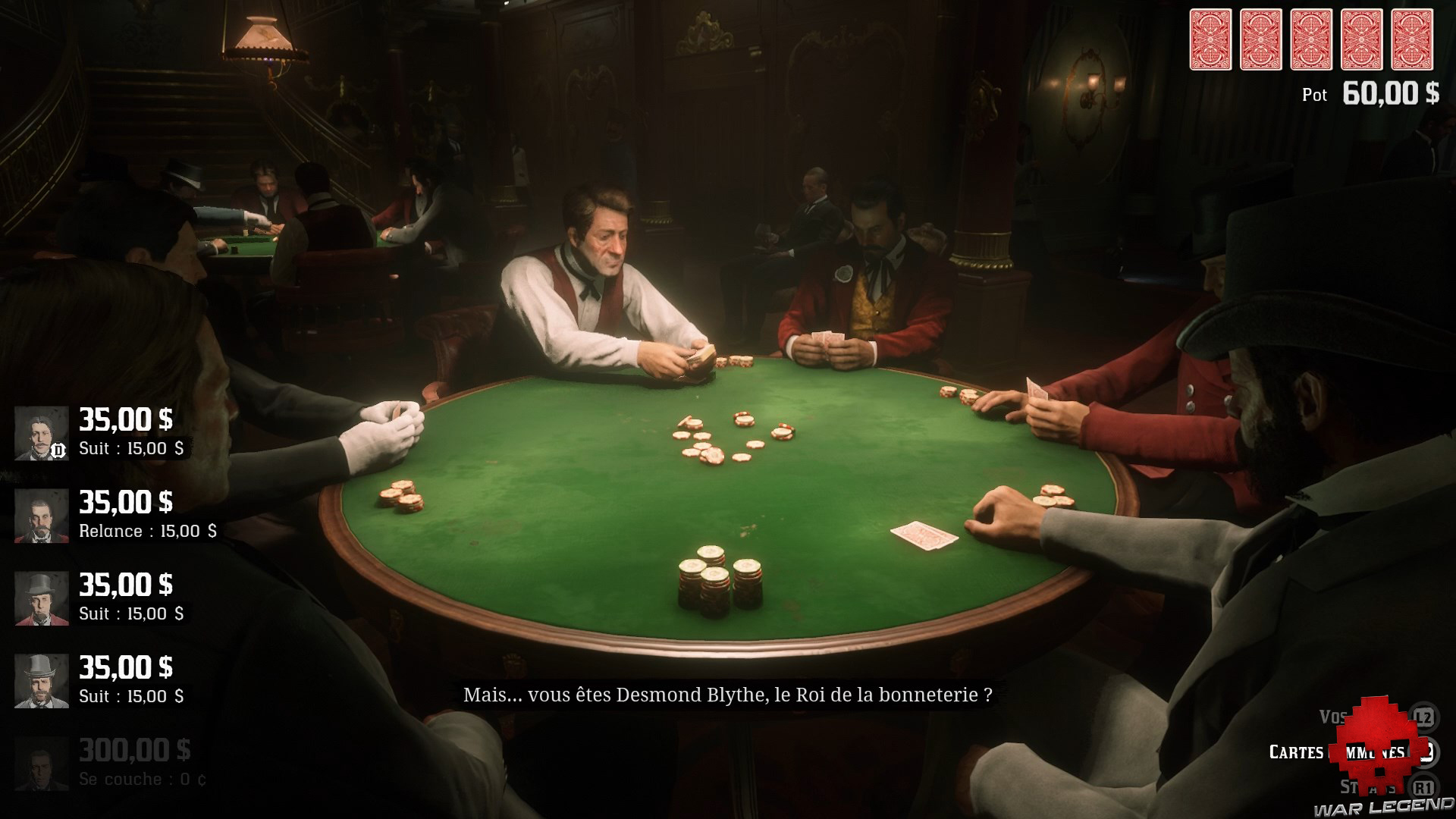 soluce red dead redemption 2 une longue nuit de déabuche table de poker