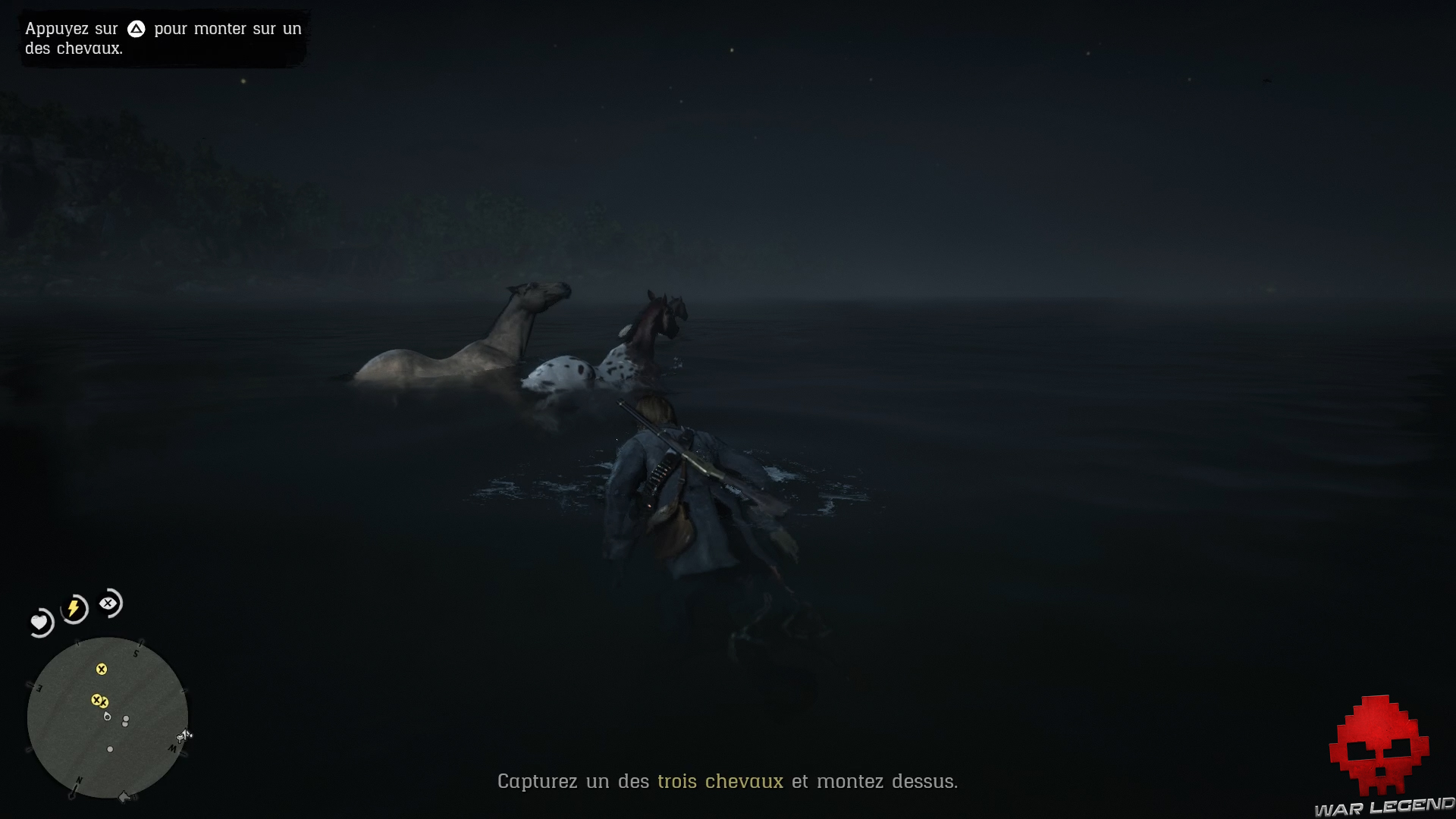 soluce red dead redemption 2 une rage sans limite chevaux dans l'eau