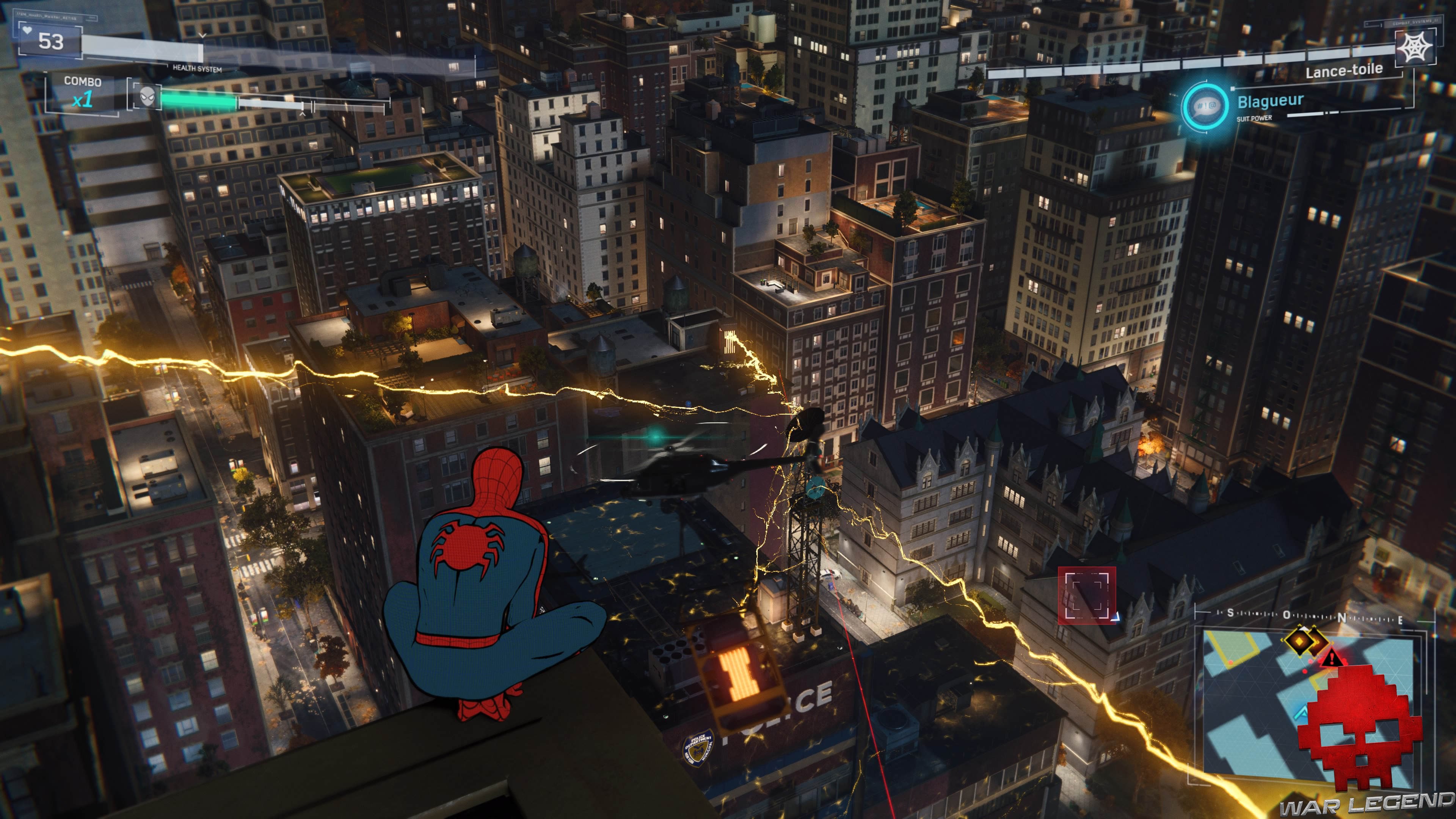 Solution spider-man en scylla électricité sur le commissariat d'Upper East Side