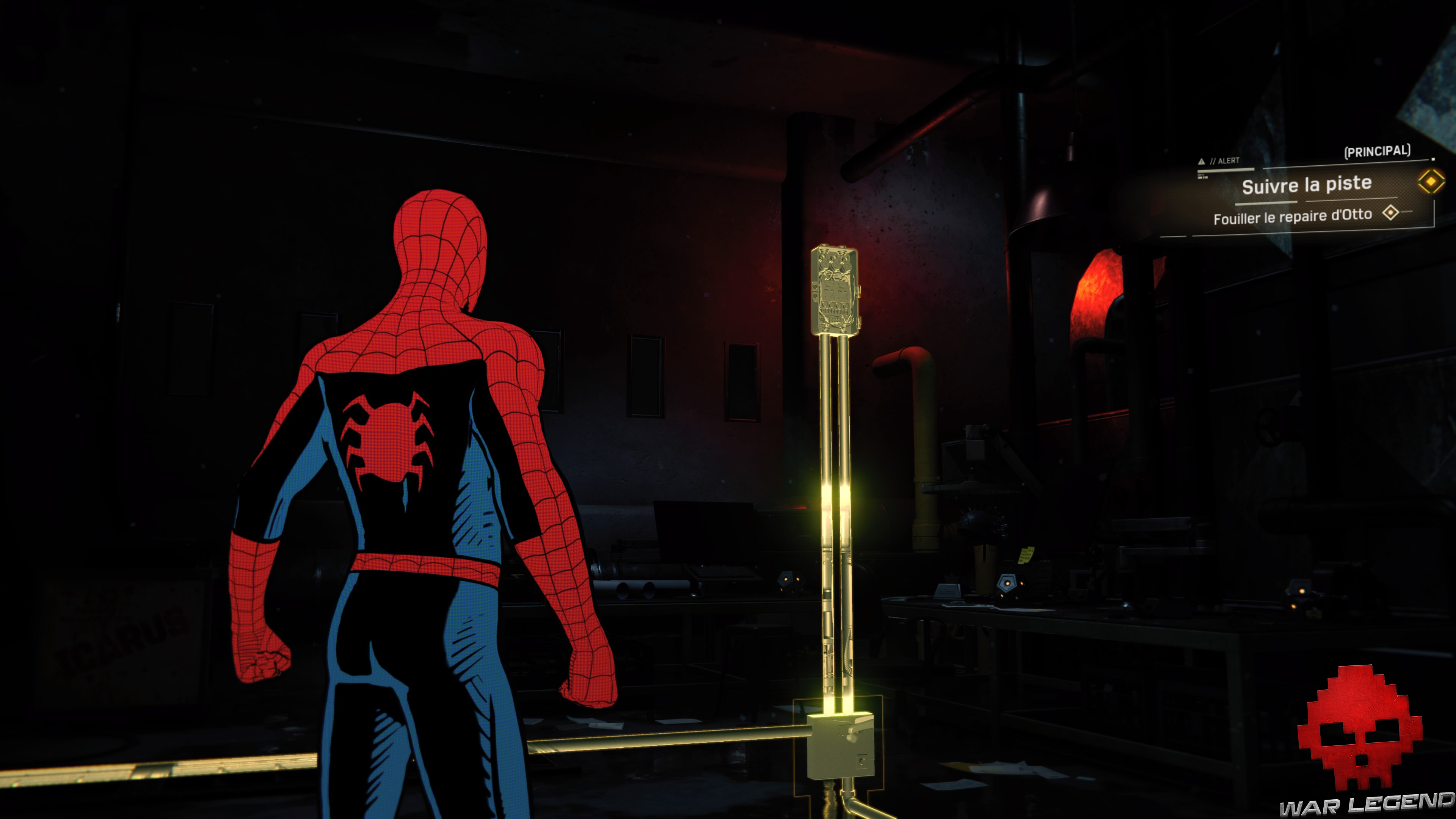 solution Spider-Man suivre la piste - boîtier électrique