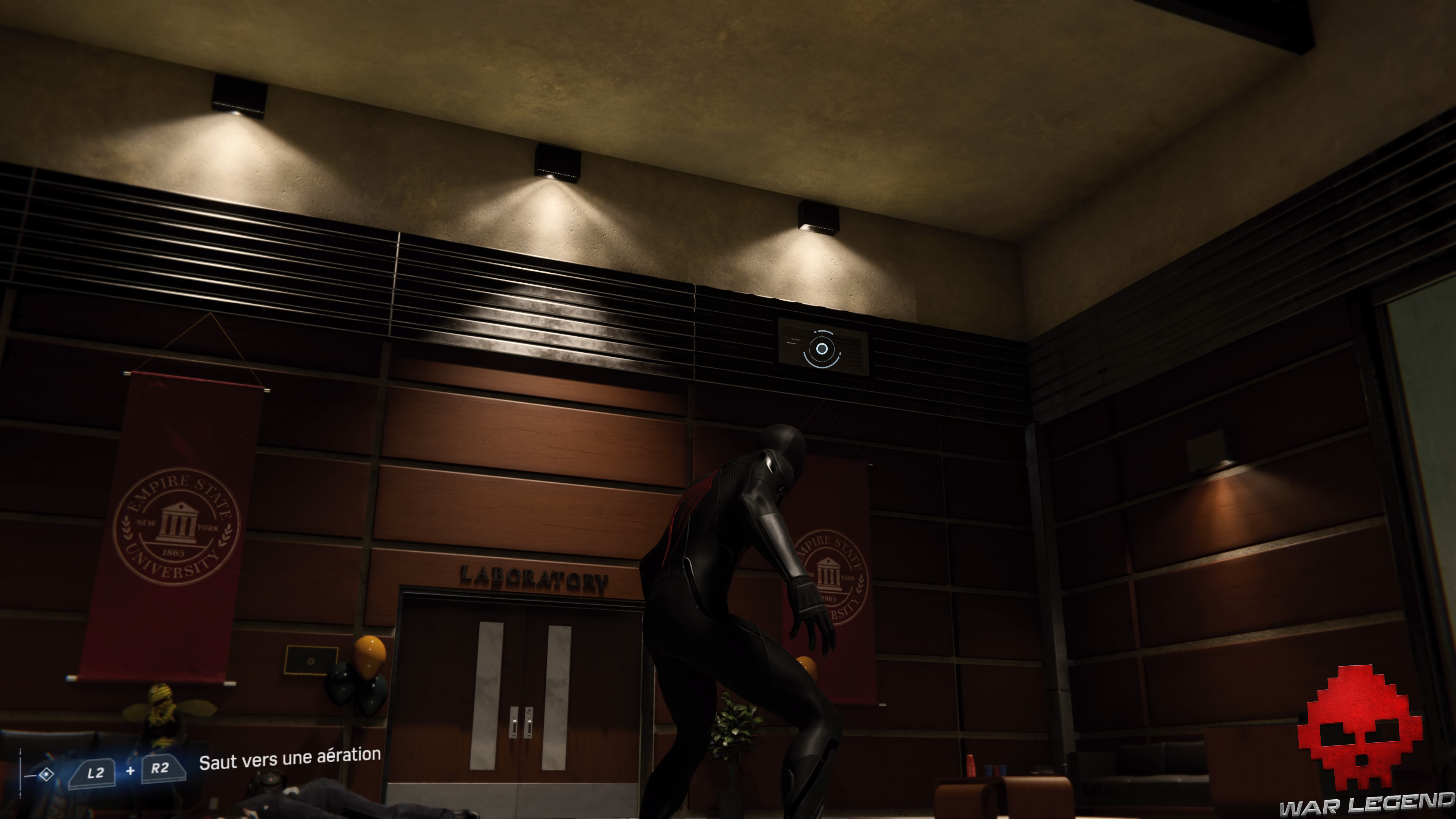 soluce spider-man bal du lycée grille aération en hauteur