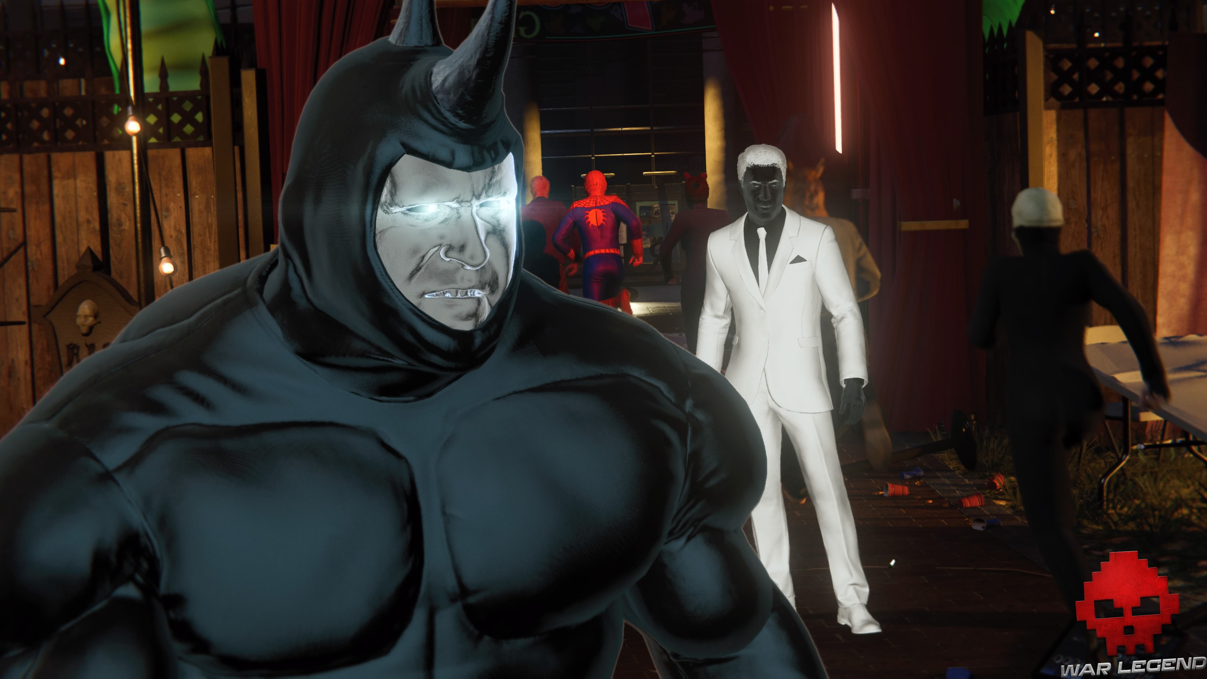 solution spider-man bal du lycée homme négatif déguisé en rhino