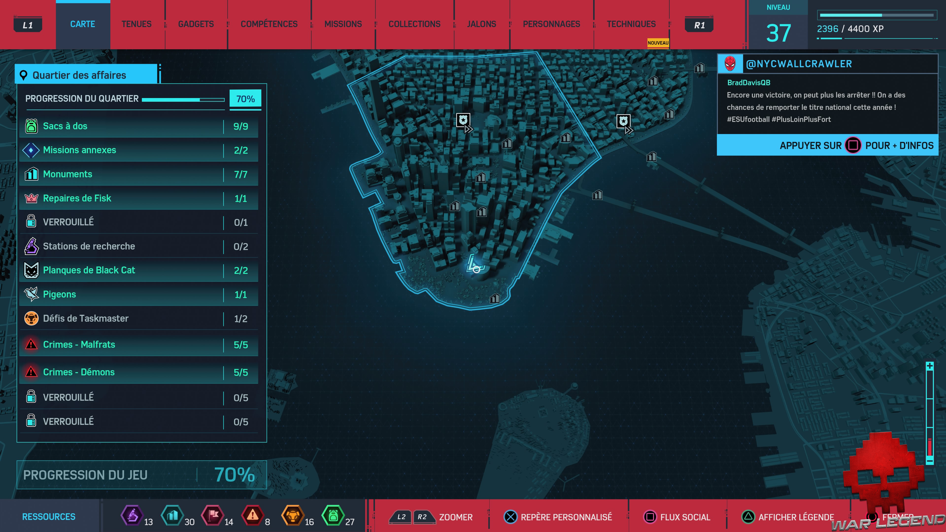 solution spider-man copains de fac - emplacement de la cible
