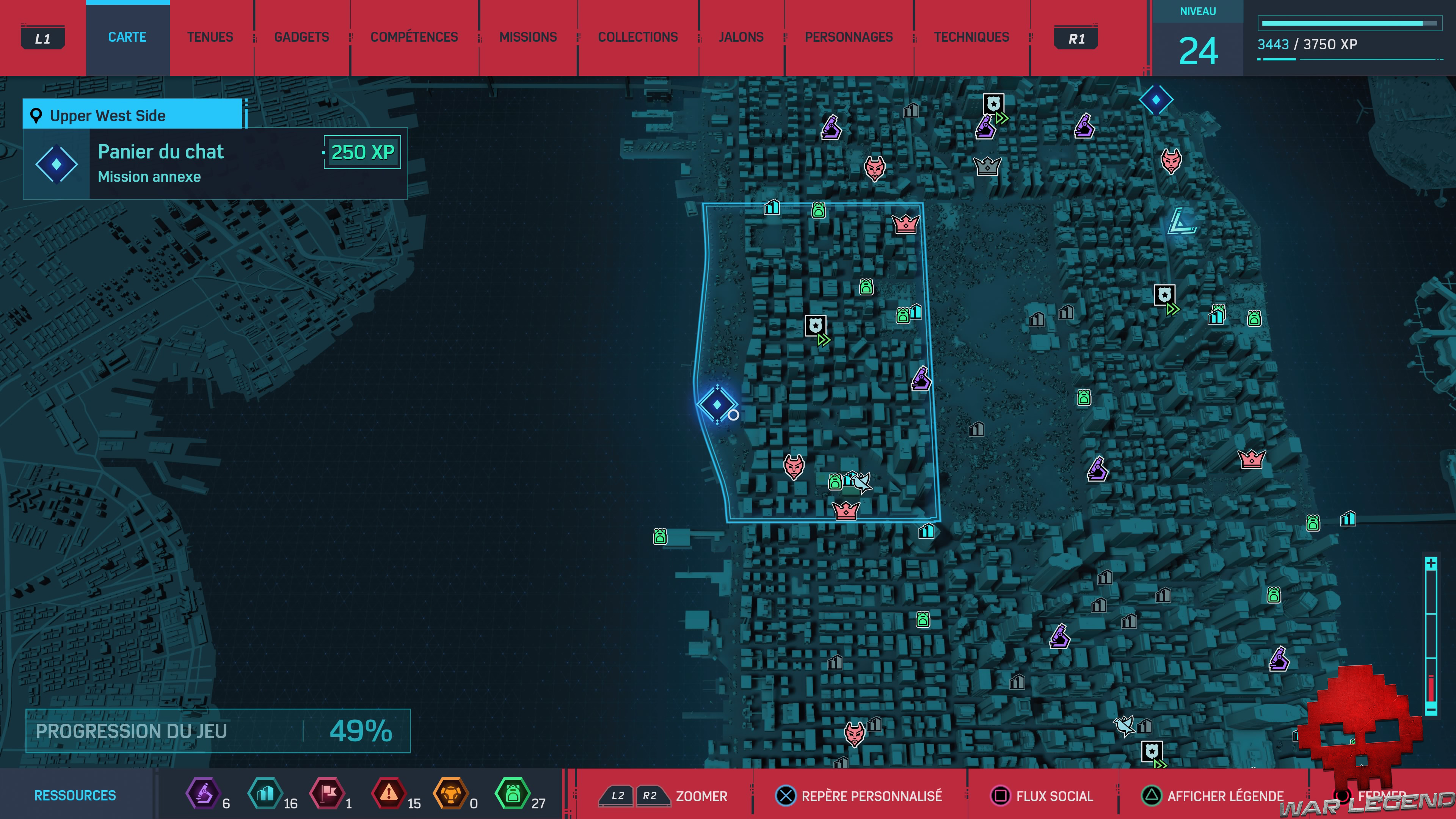 Solution spider-man carte mission annexe