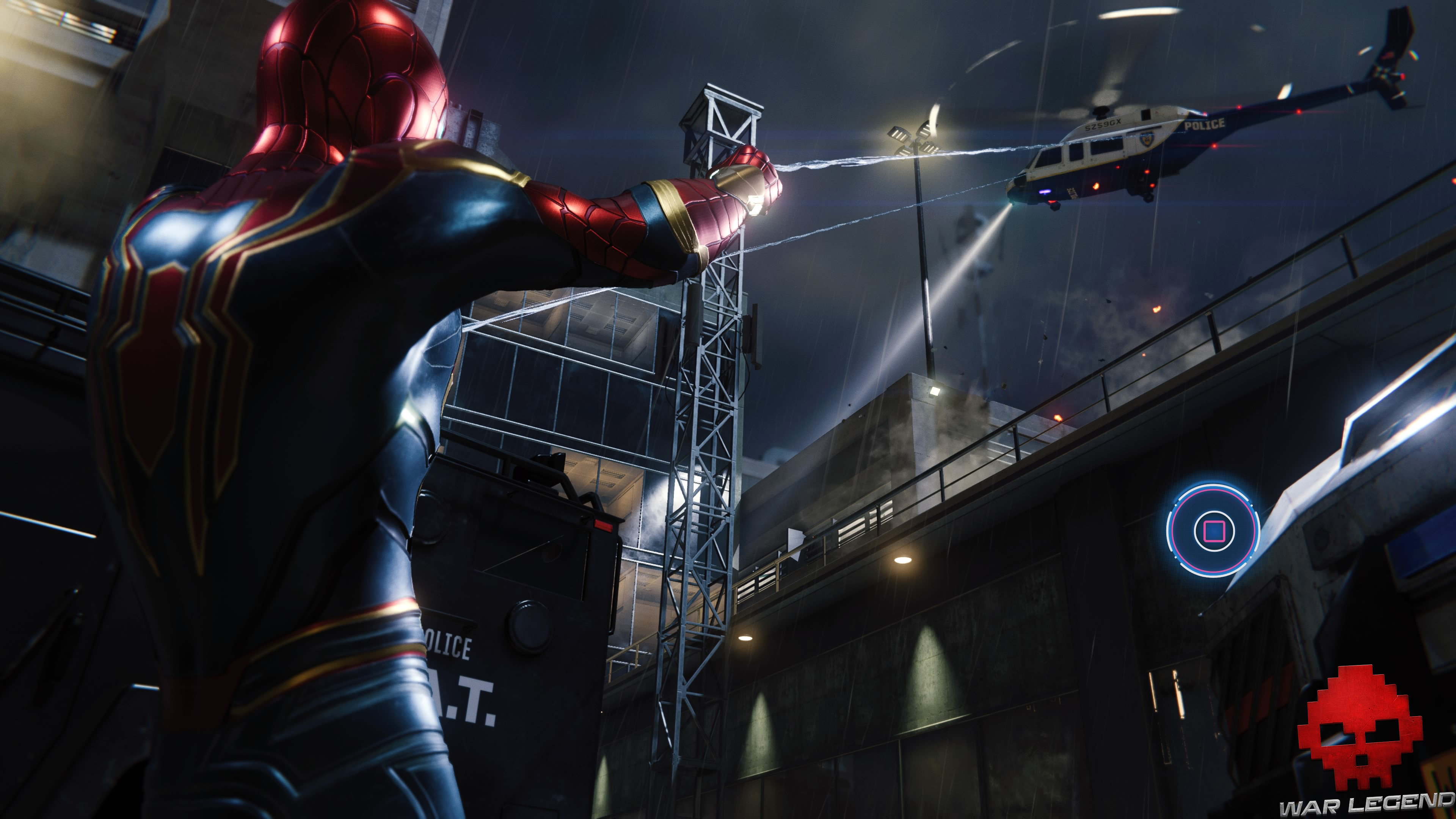 solution spider-man réflexion - Spider-Man retient un hélicoptère avec ses toiles