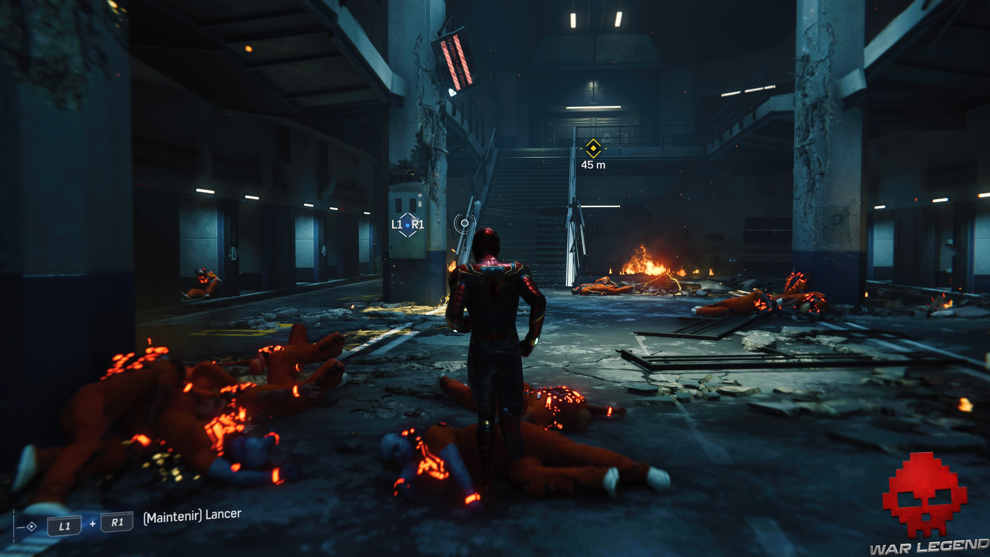 solution spider-man réflexion - Détenus assommés