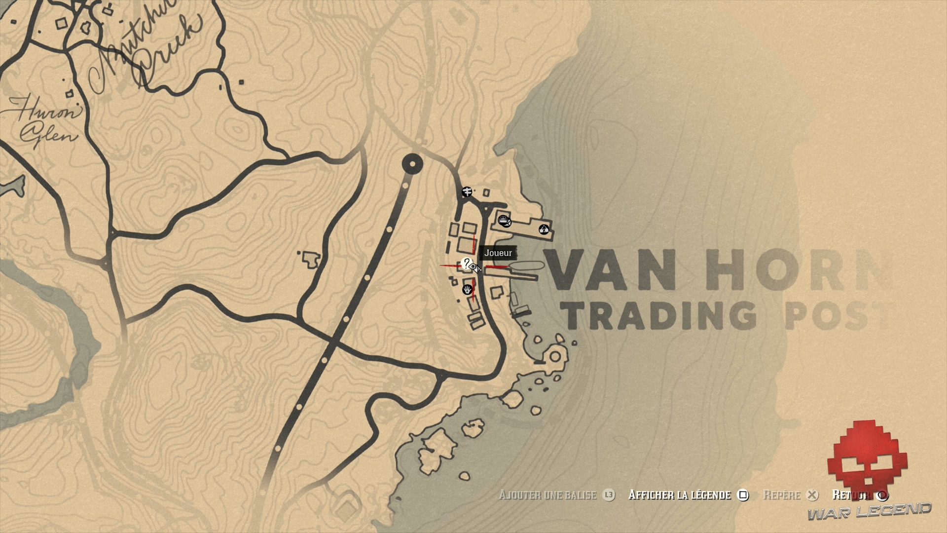 Soluce Red Dead Redemption 2 Maquillage et poudre d'escampette emplacement sur la carte