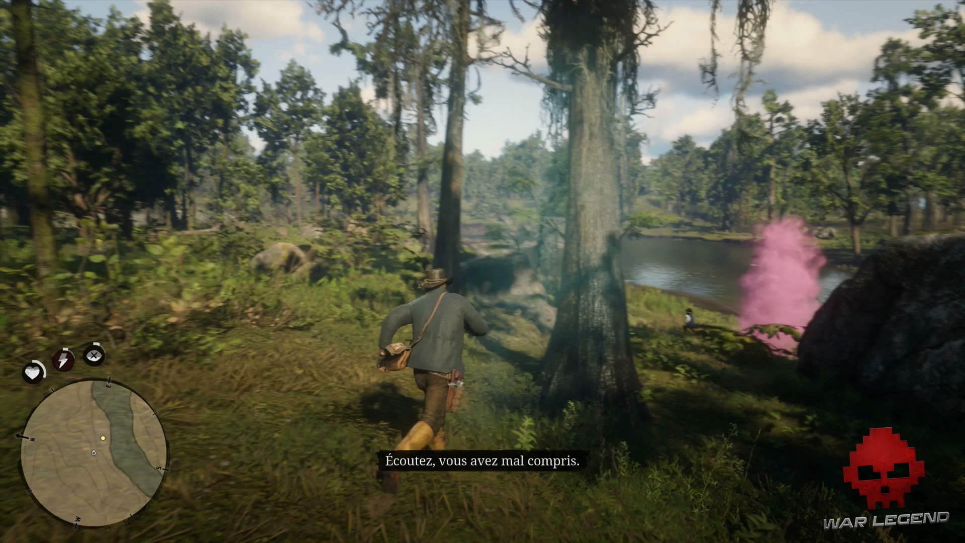 Soluce Red Dead Redemption 2 Maquillage et poudre d'escampette course poursuite dans les bois