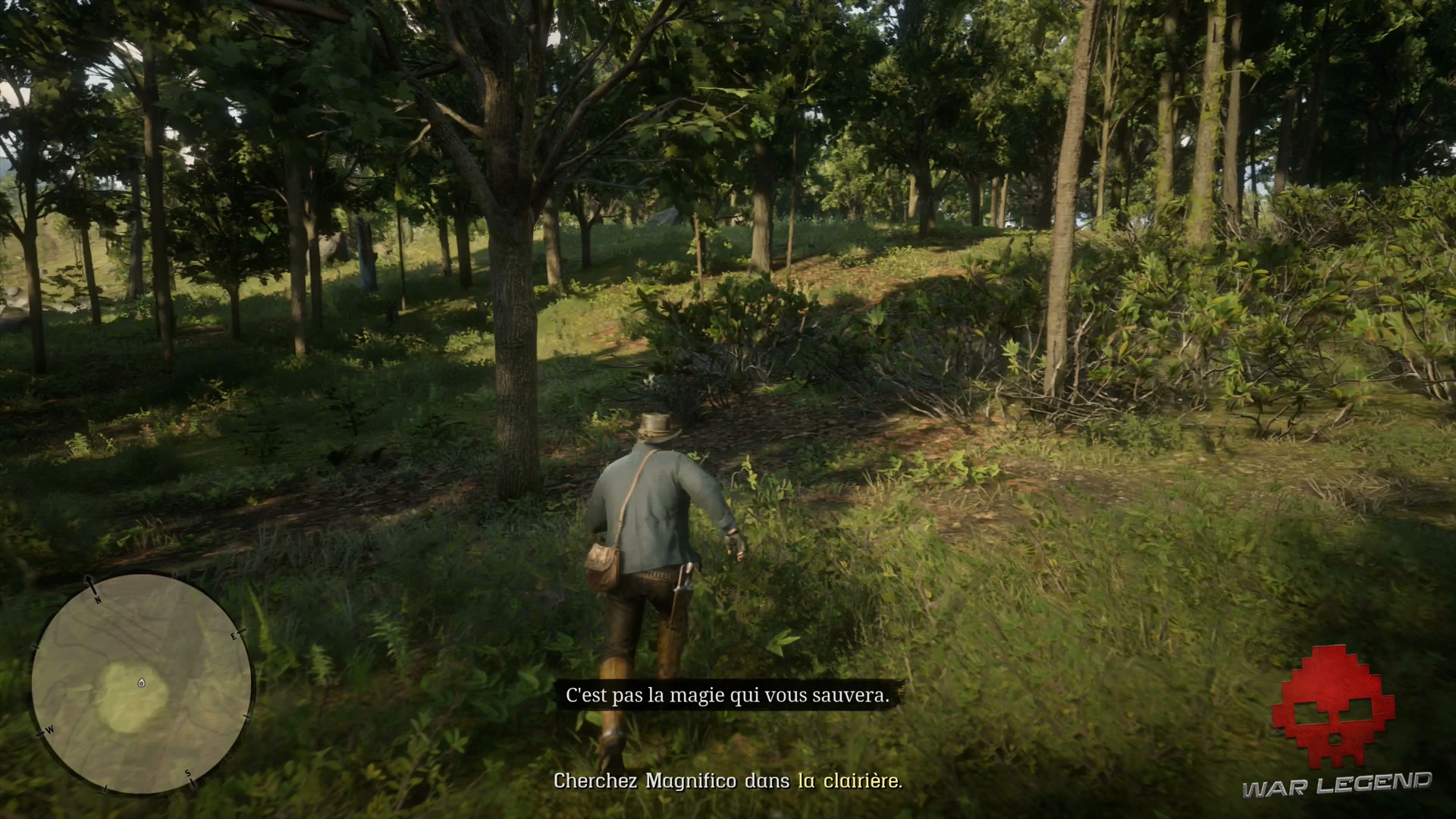 Soluce Red Dead Redemption 2 Maquillage et poudre d'escampette Arthur cherche dans la clairière