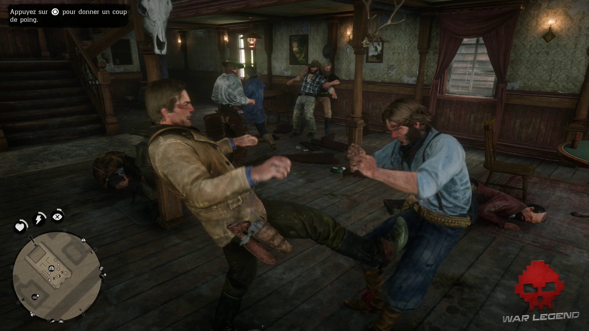 Soluce Red Dead Redemption 2 - Repos à l'américaine Arthur donne un coup de pied